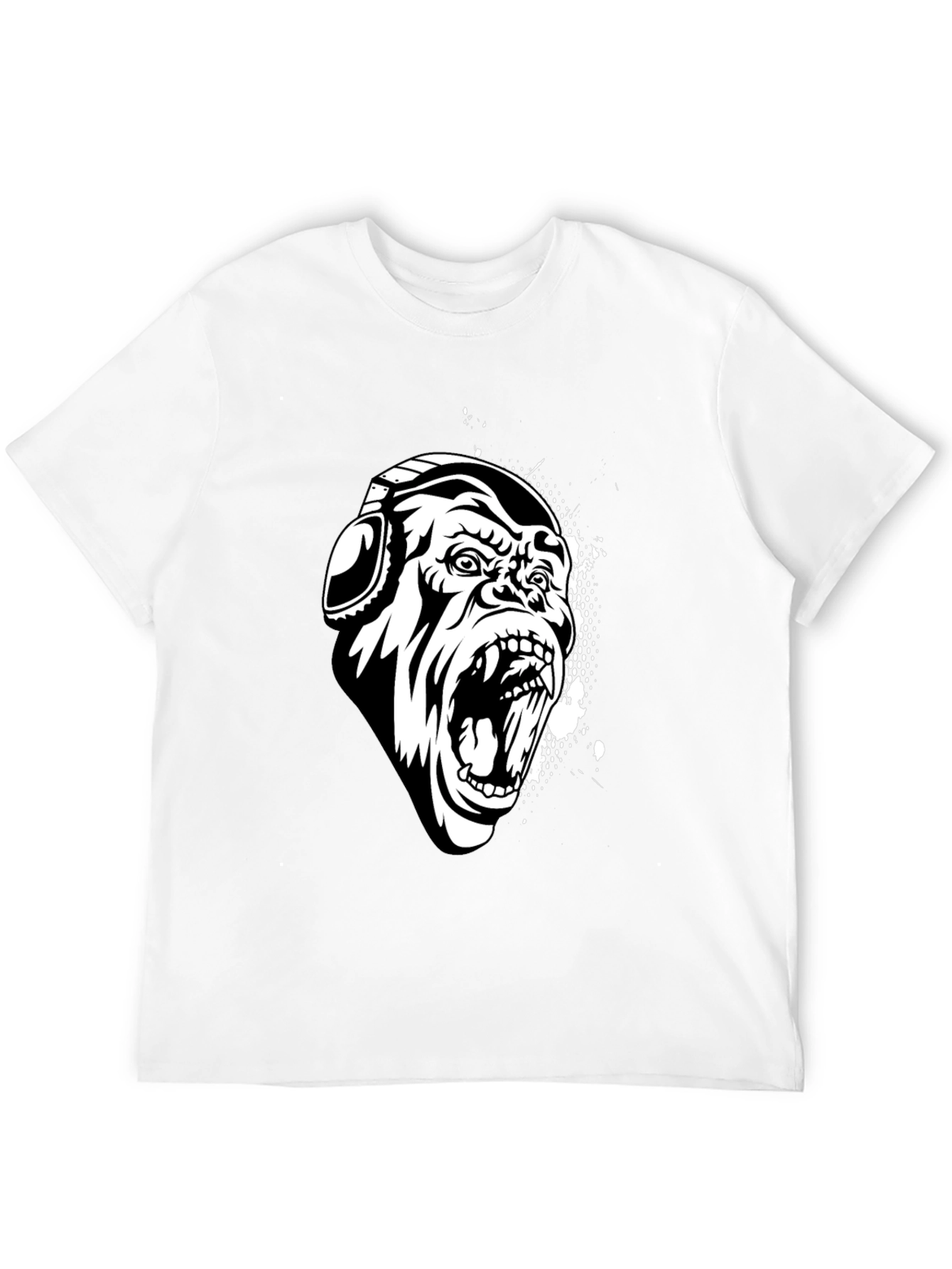 Black Gorilla Graphic Tee with Headphones