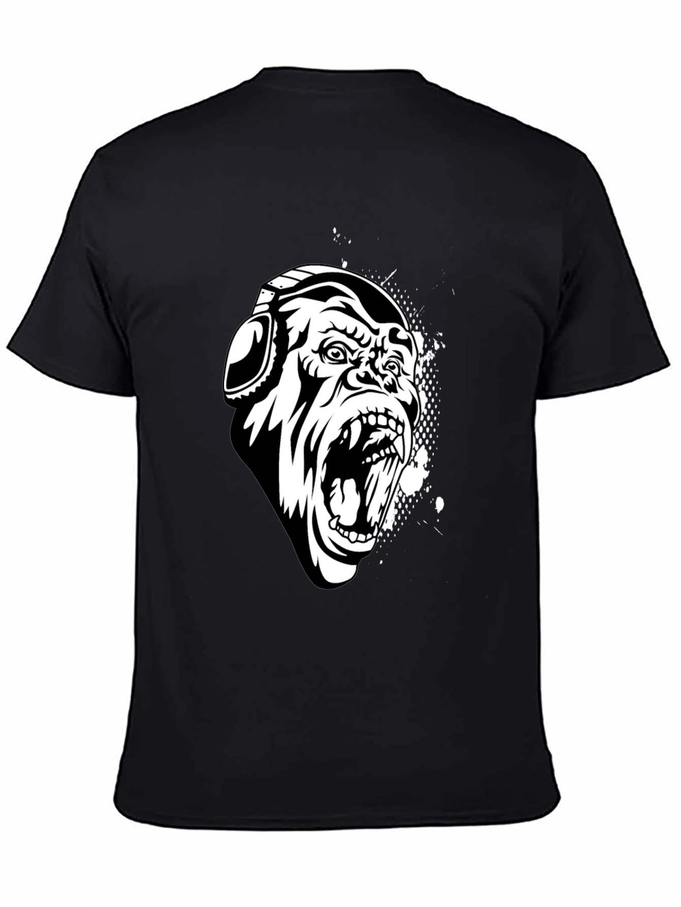 Black Gorilla Graphic Tee with Headphones