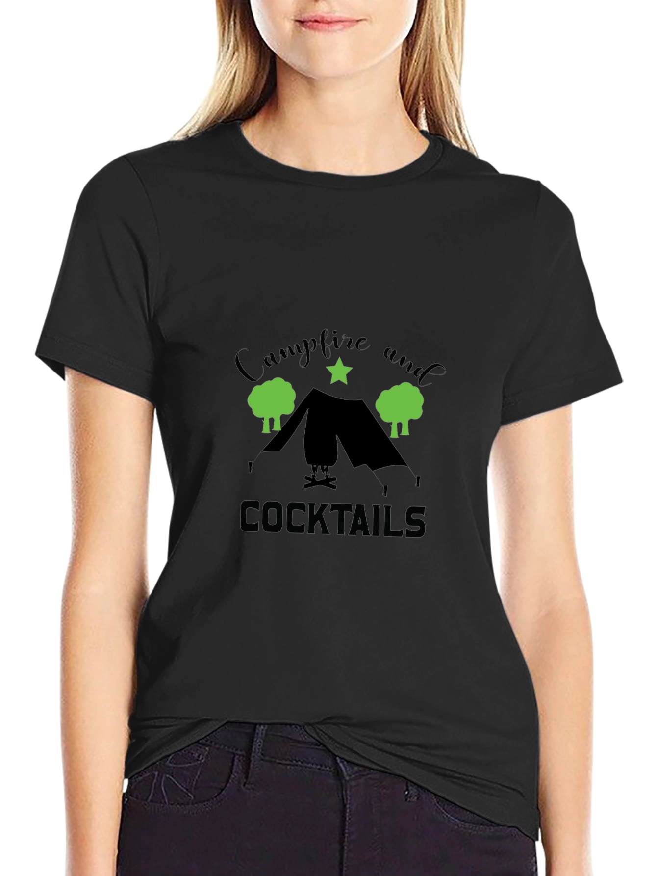 Campfire and Cocktails Graphic T-Shirt