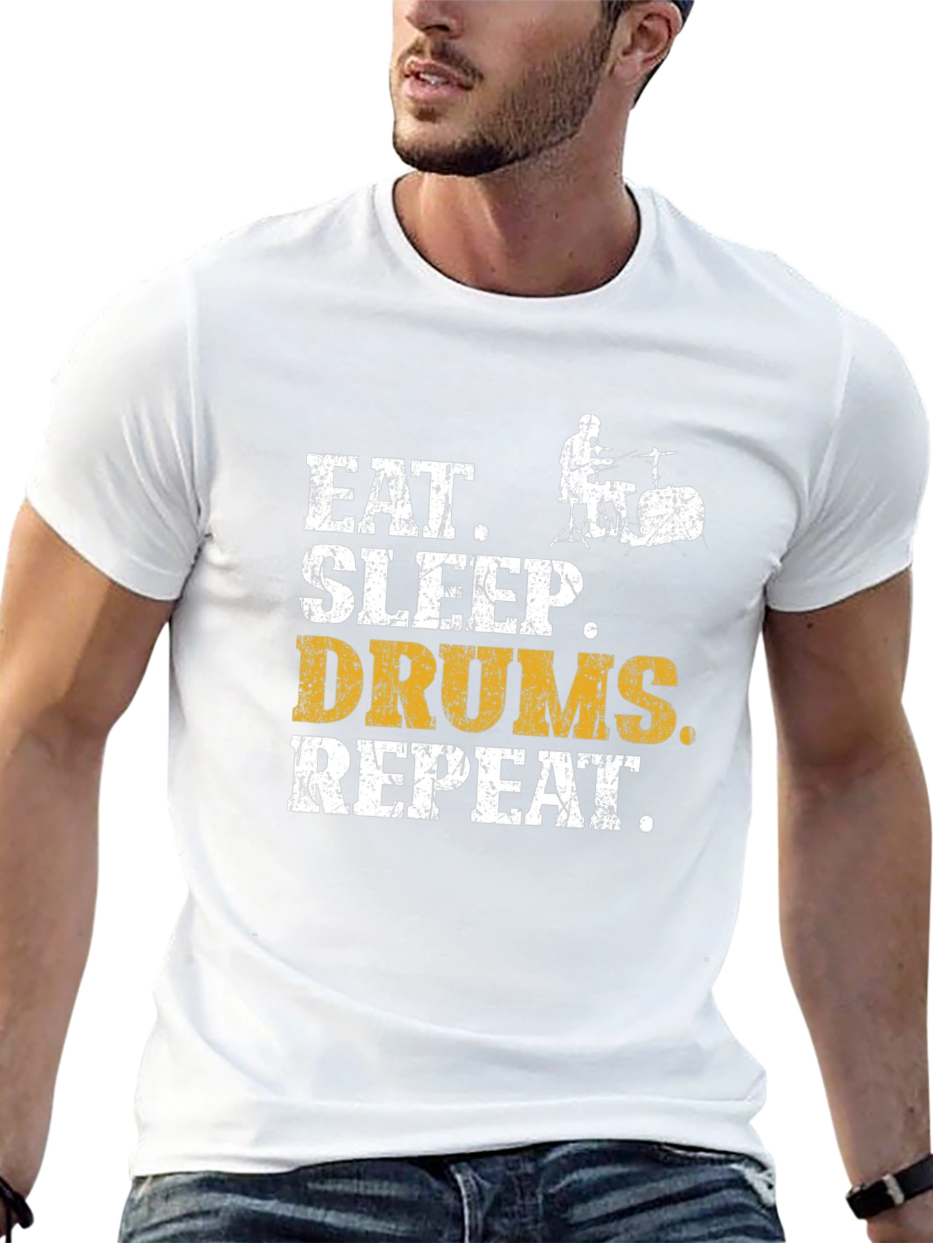 Eat Sleep Drums Repeat Graphic Tee