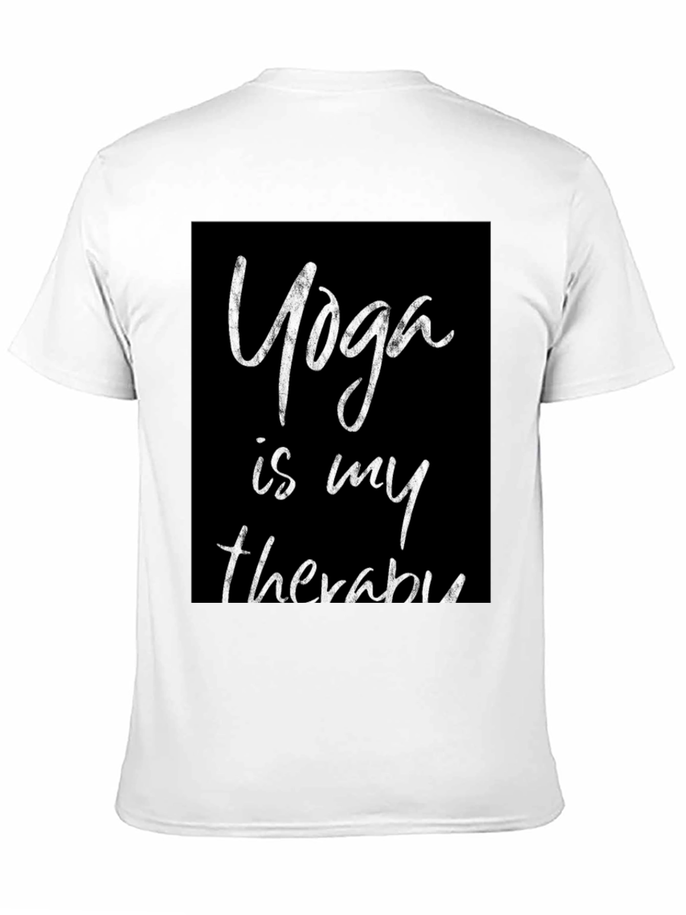 Yoga is My Therapy Black T-Shirt