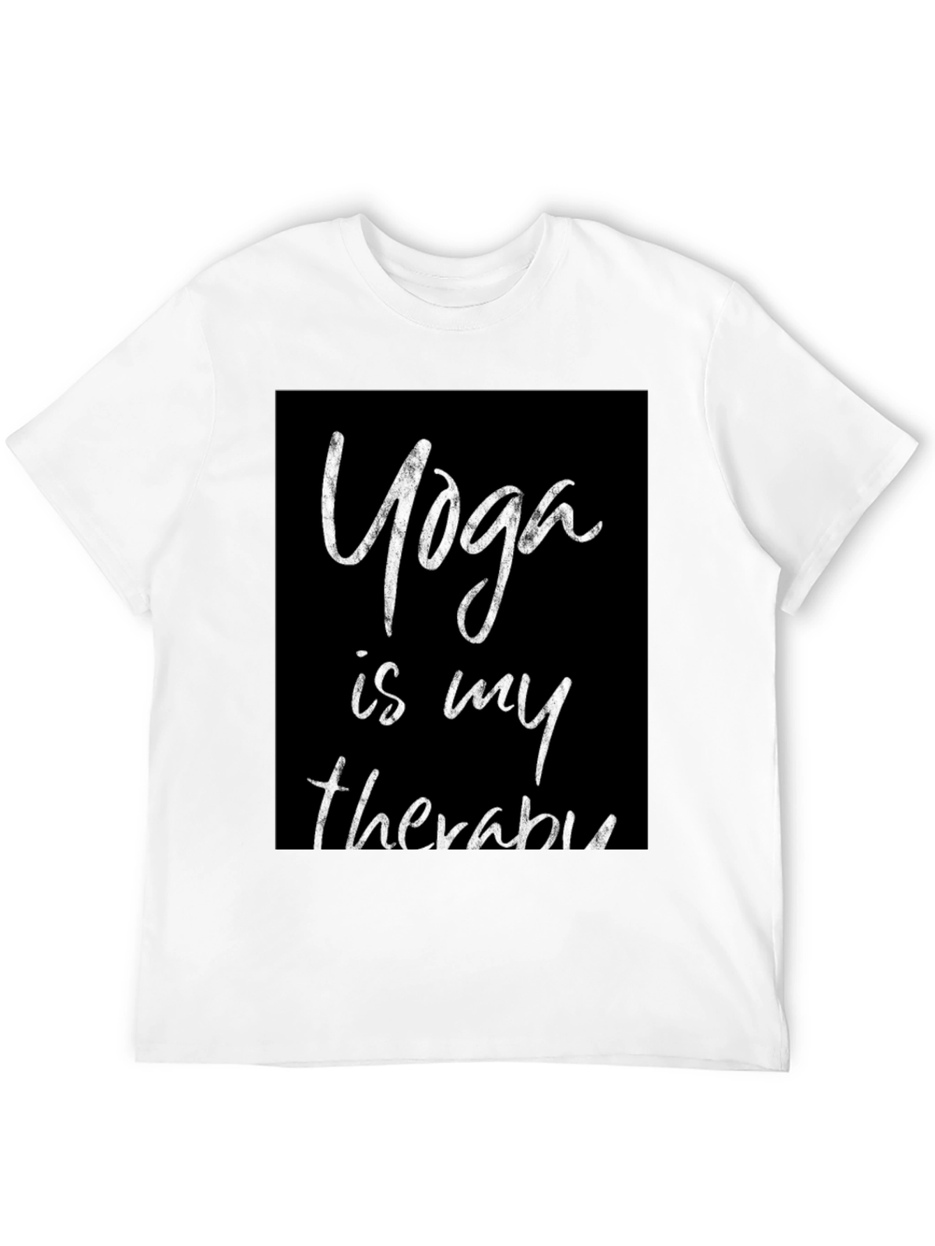 Yoga is My Therapy Black T-Shirt