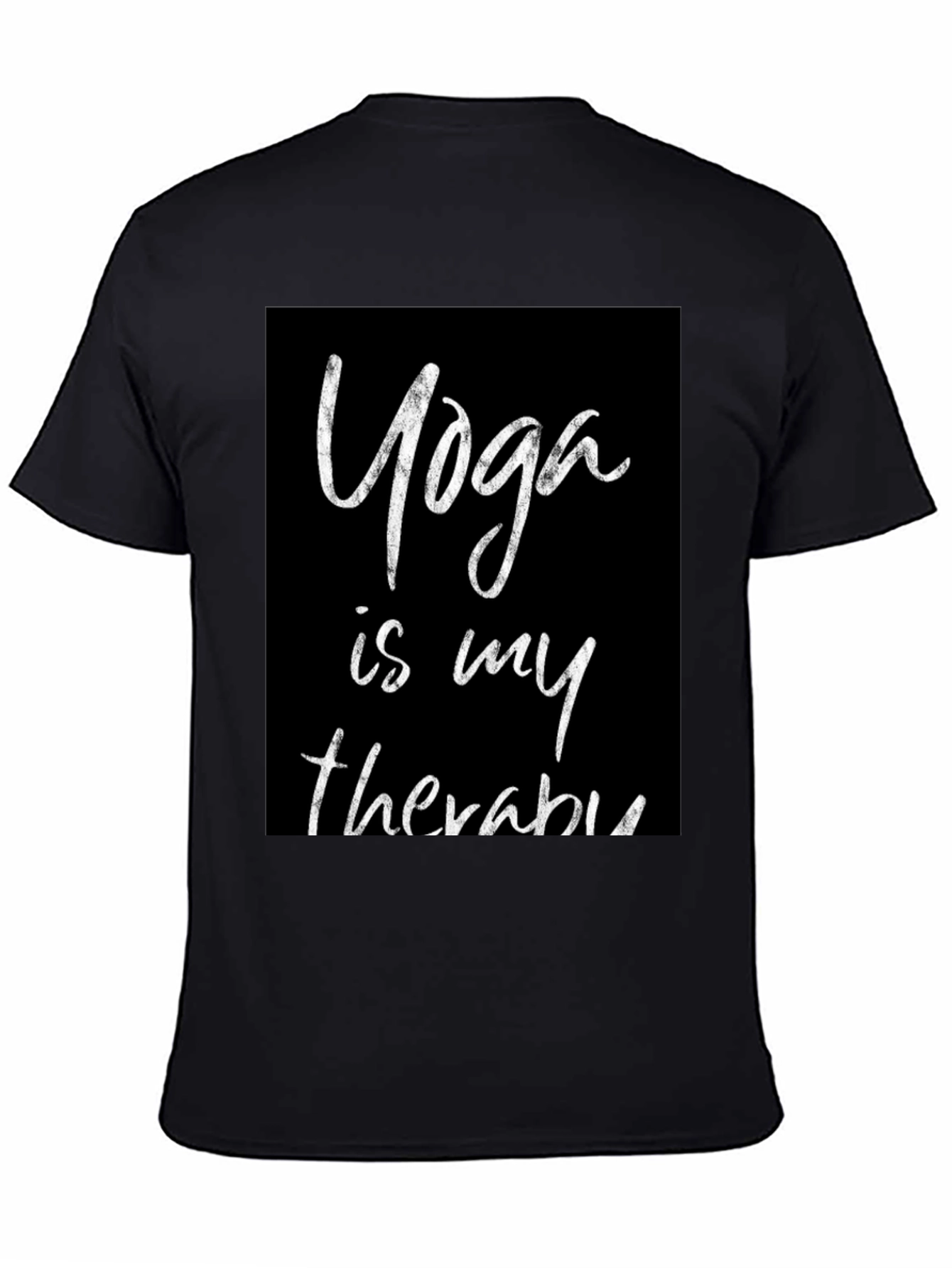 Yoga is My Therapy Black T-Shirt