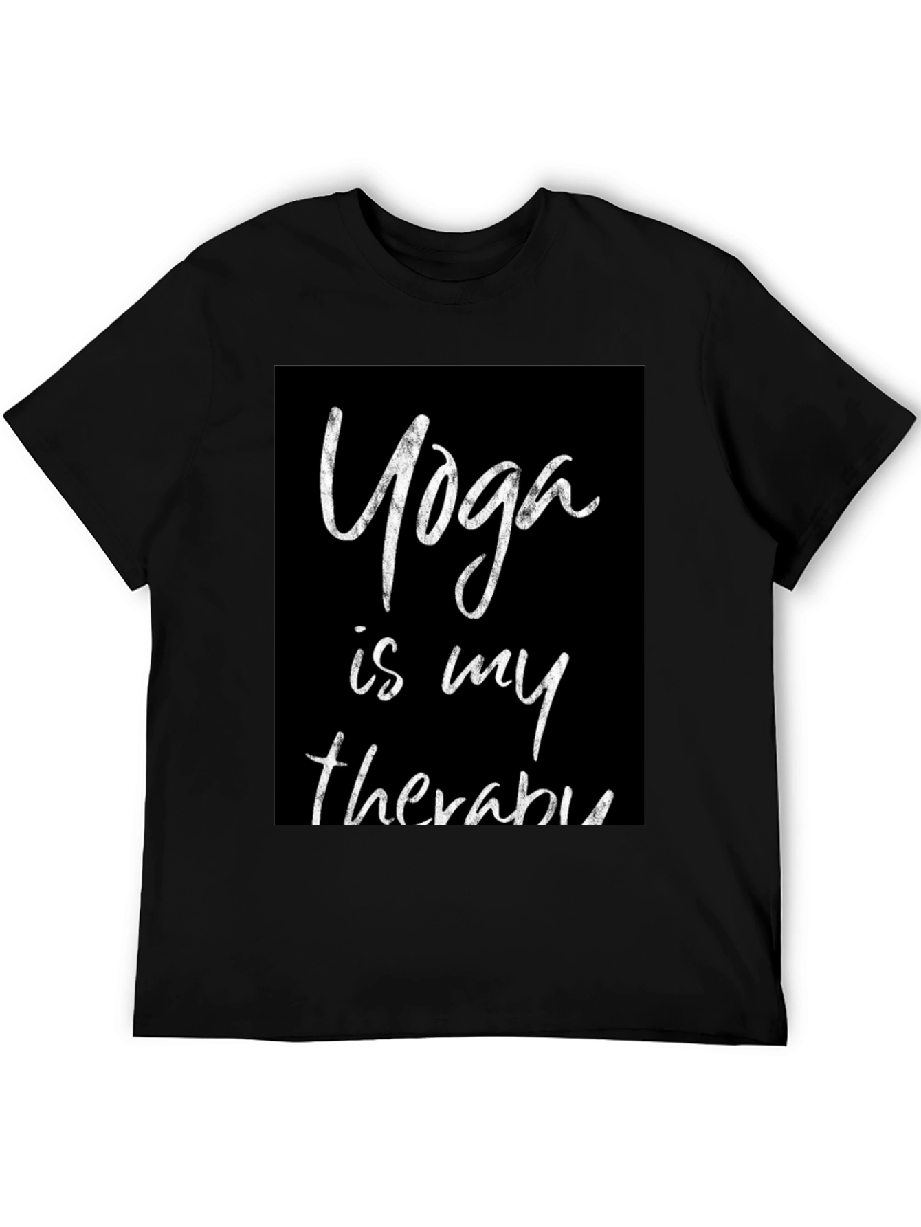 Yoga is My Therapy Black T-Shirt