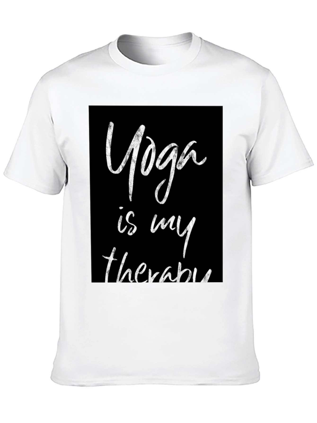 Yoga is My Therapy Black T-Shirt