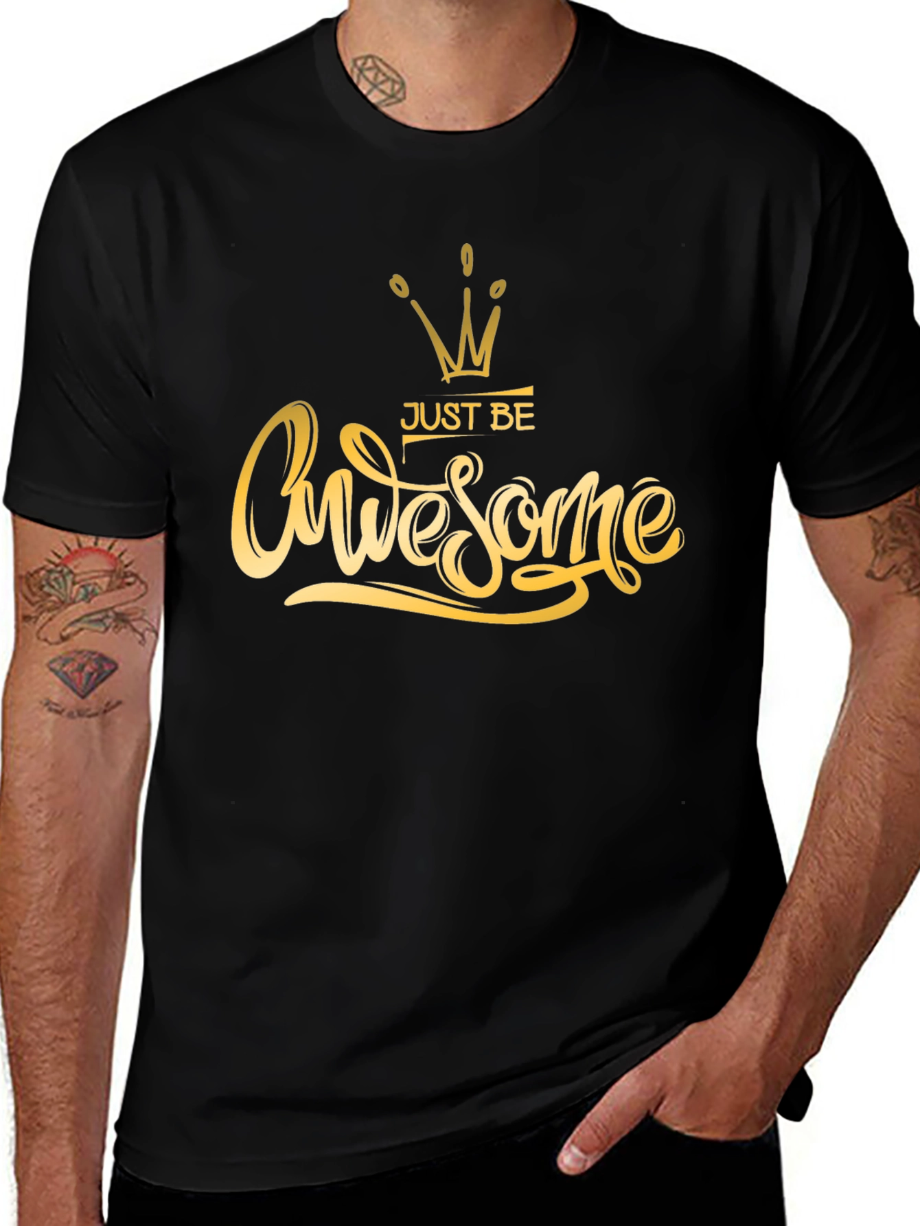 Just Be Awesome Black T-Shirt