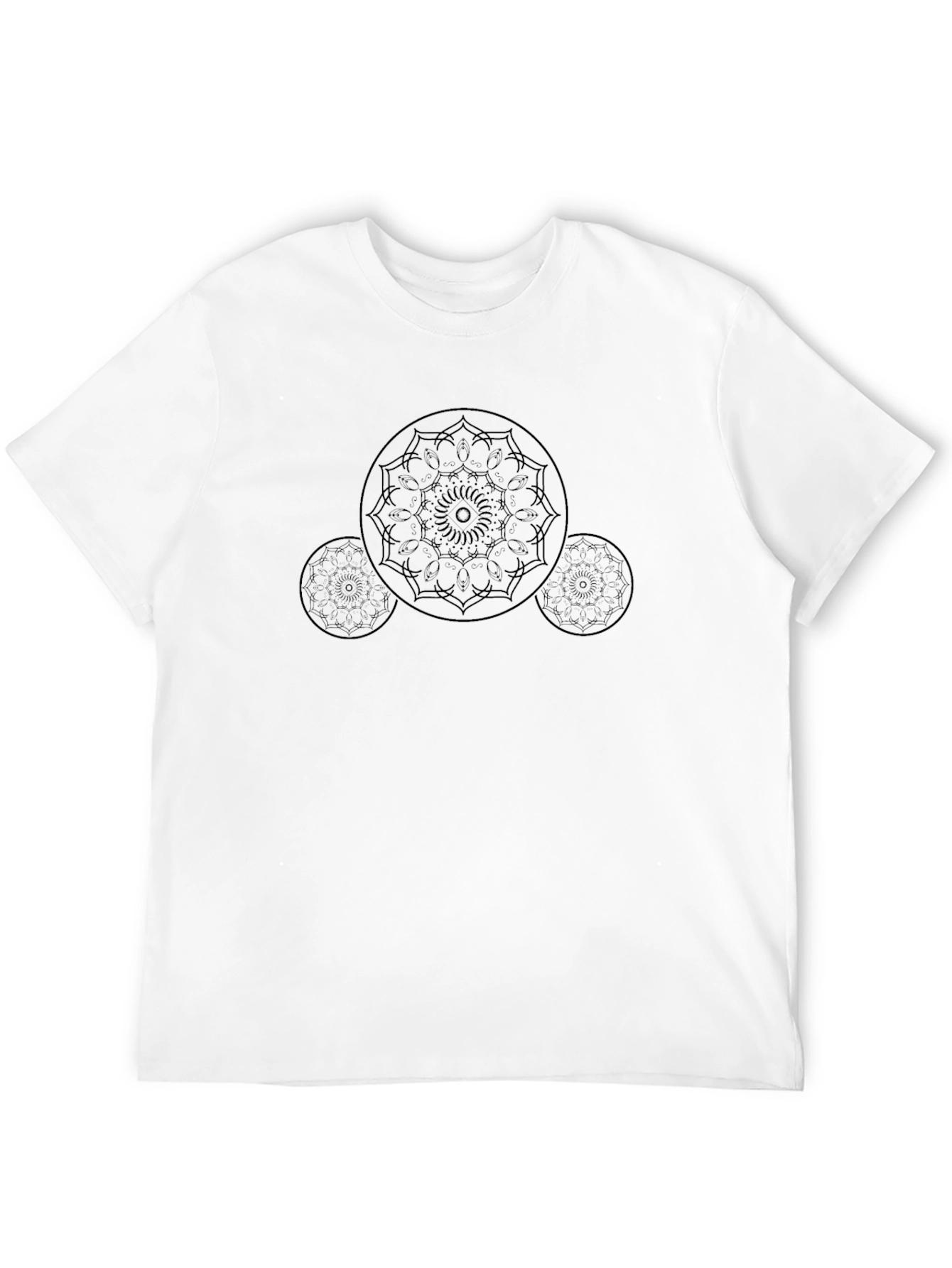Black Mandala T-Shirt - Geometric Design