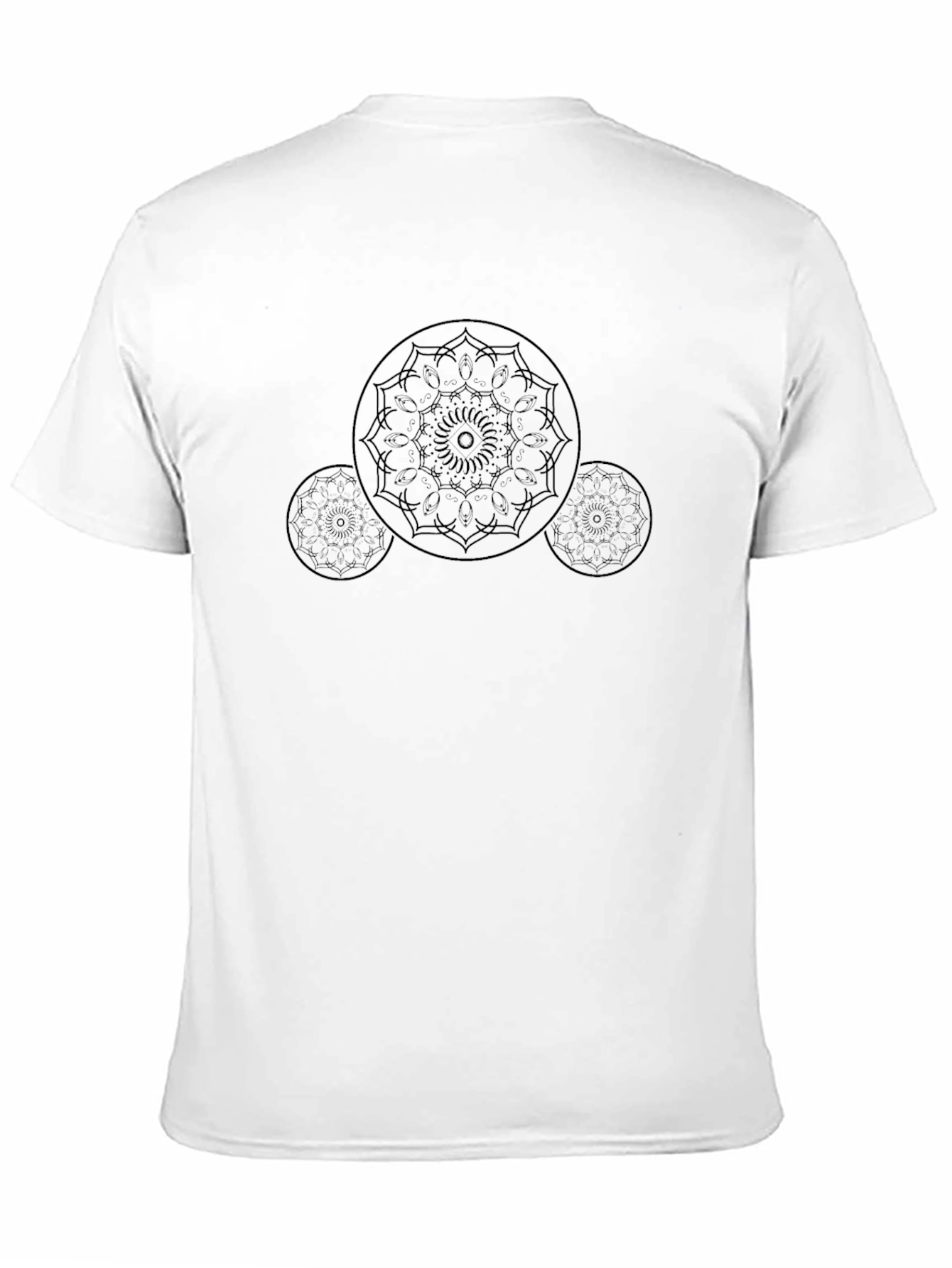 Black Mandala T-Shirt - Geometric Design