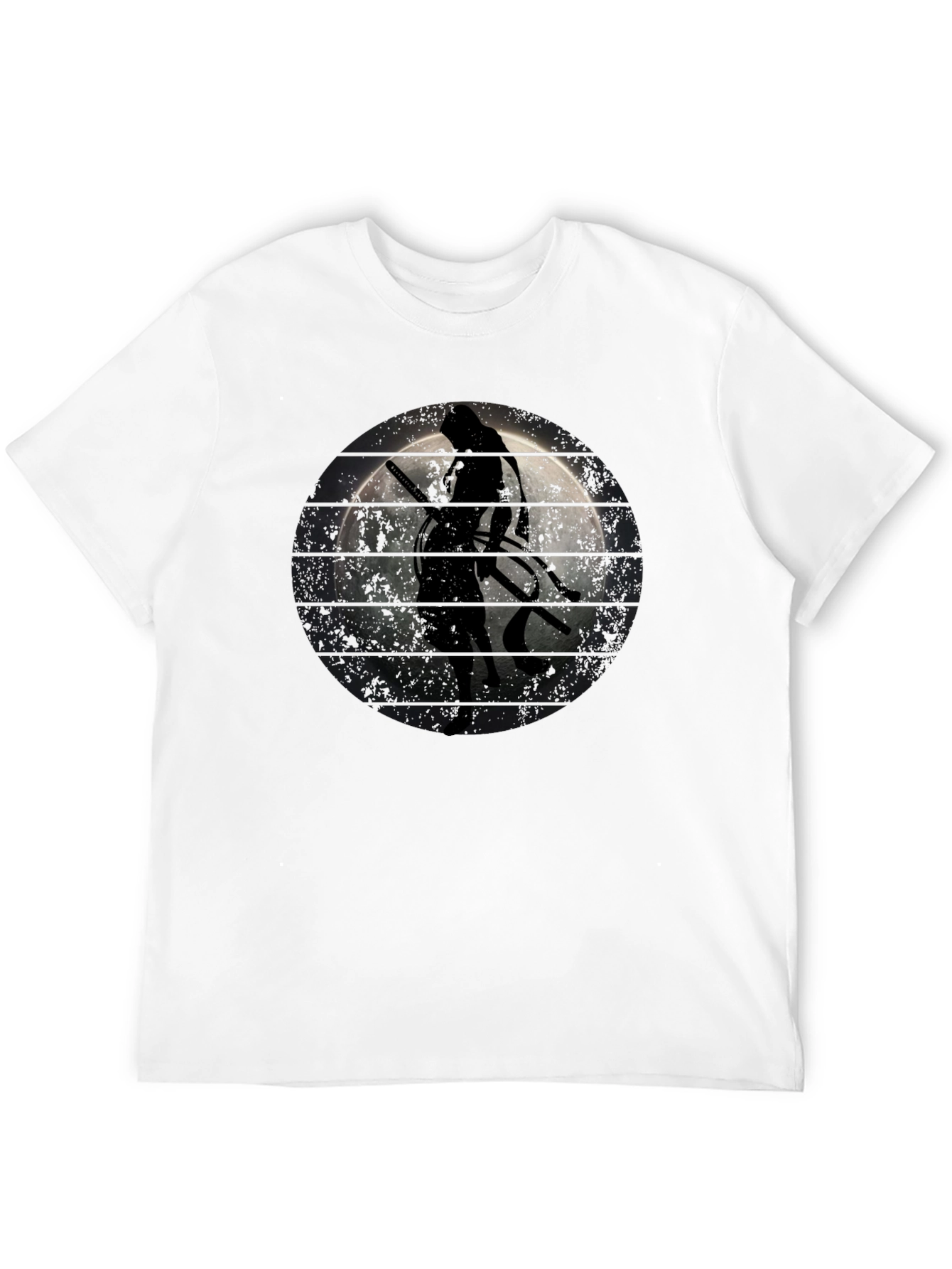 Ninja Silhouette T-Shirt - Moon Graphic Tee