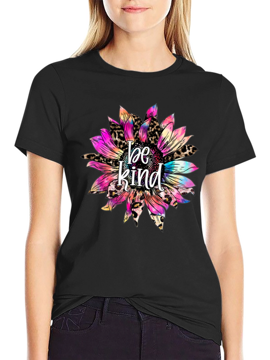 Be Kind Sunflower Graphic Tee - Trendy Comfort