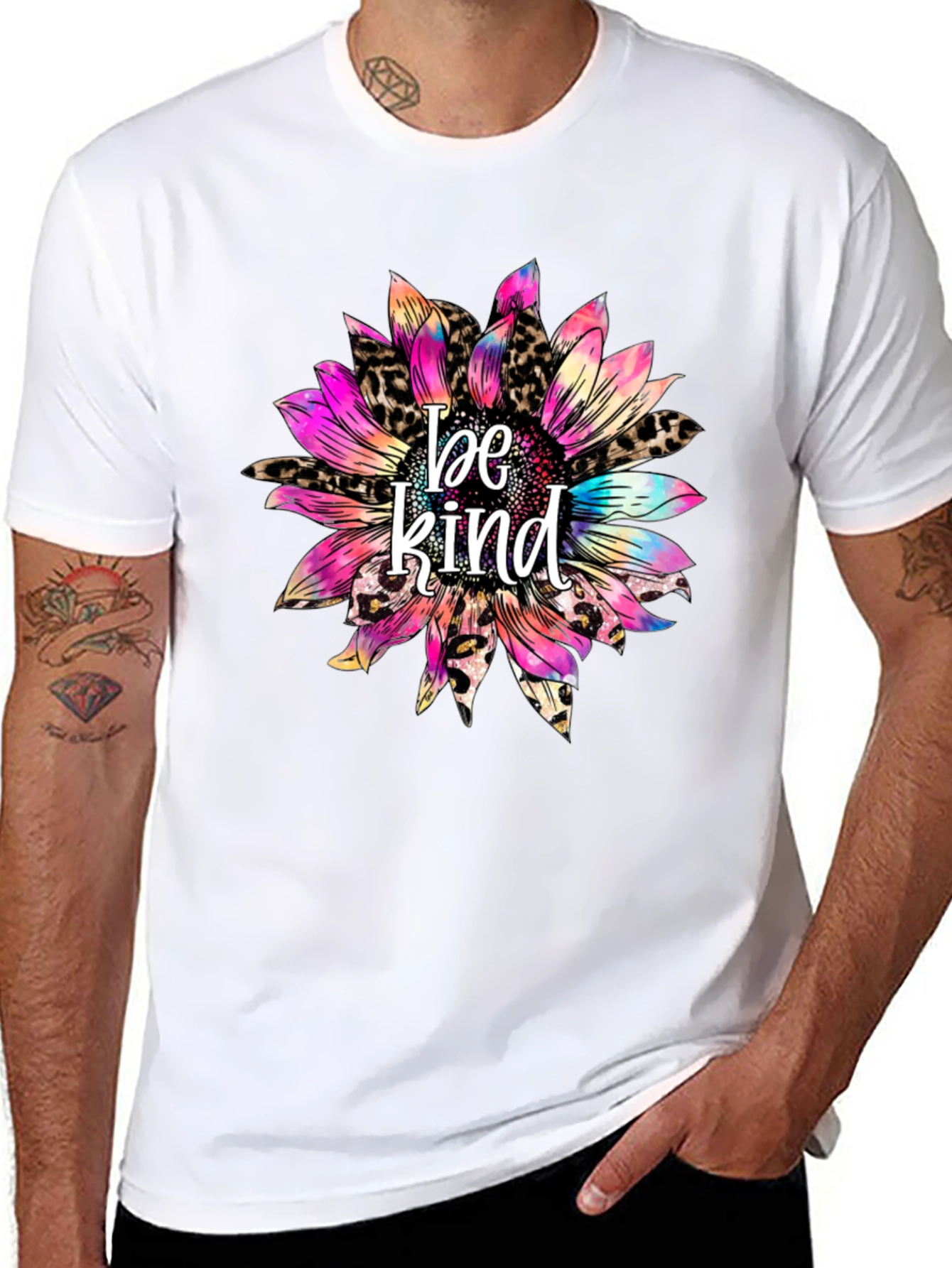 Be Kind Sunflower Graphic Tee - Trendy Comfort