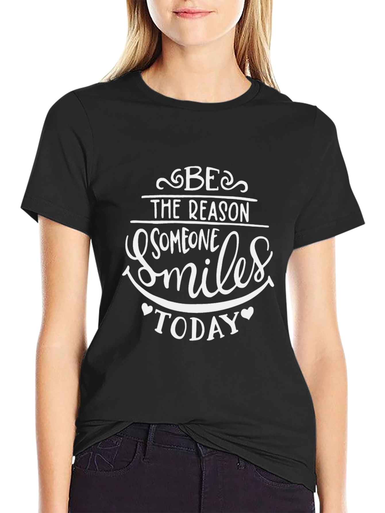 Be the Reason Someone Smiles Today Black T-Shirt