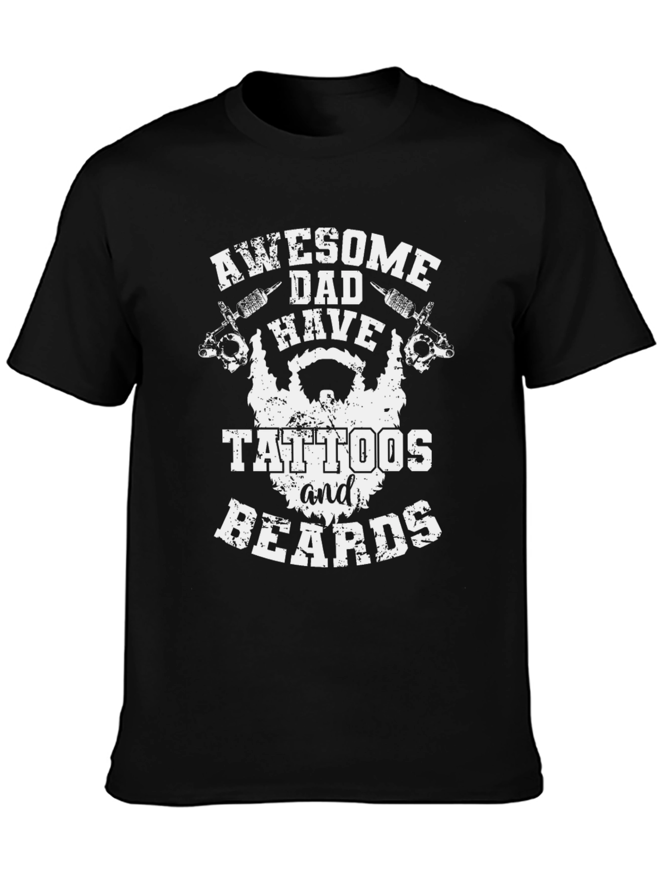 Awesome Dad Tattoos & Beards Graphic Tee