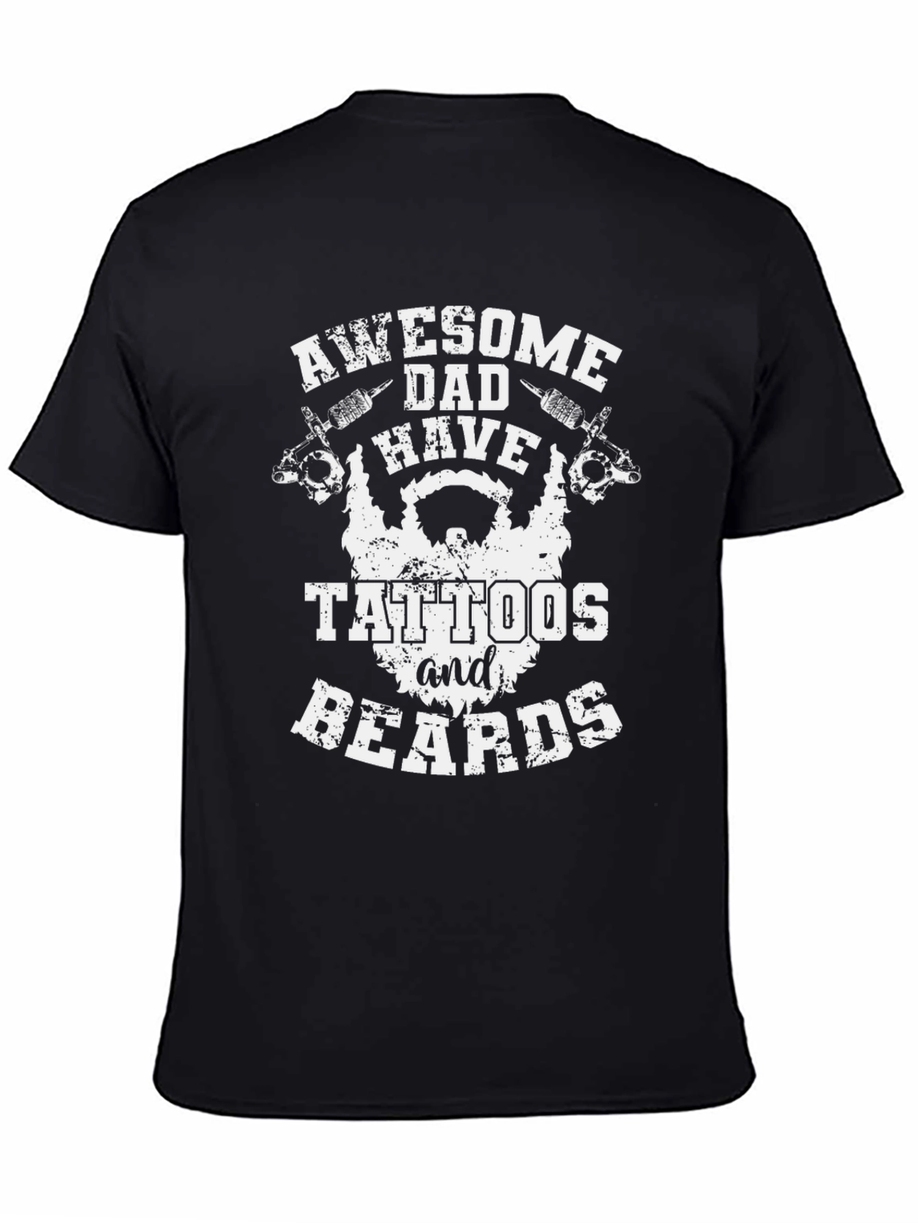 Awesome Dad Tattoos & Beards Graphic Tee