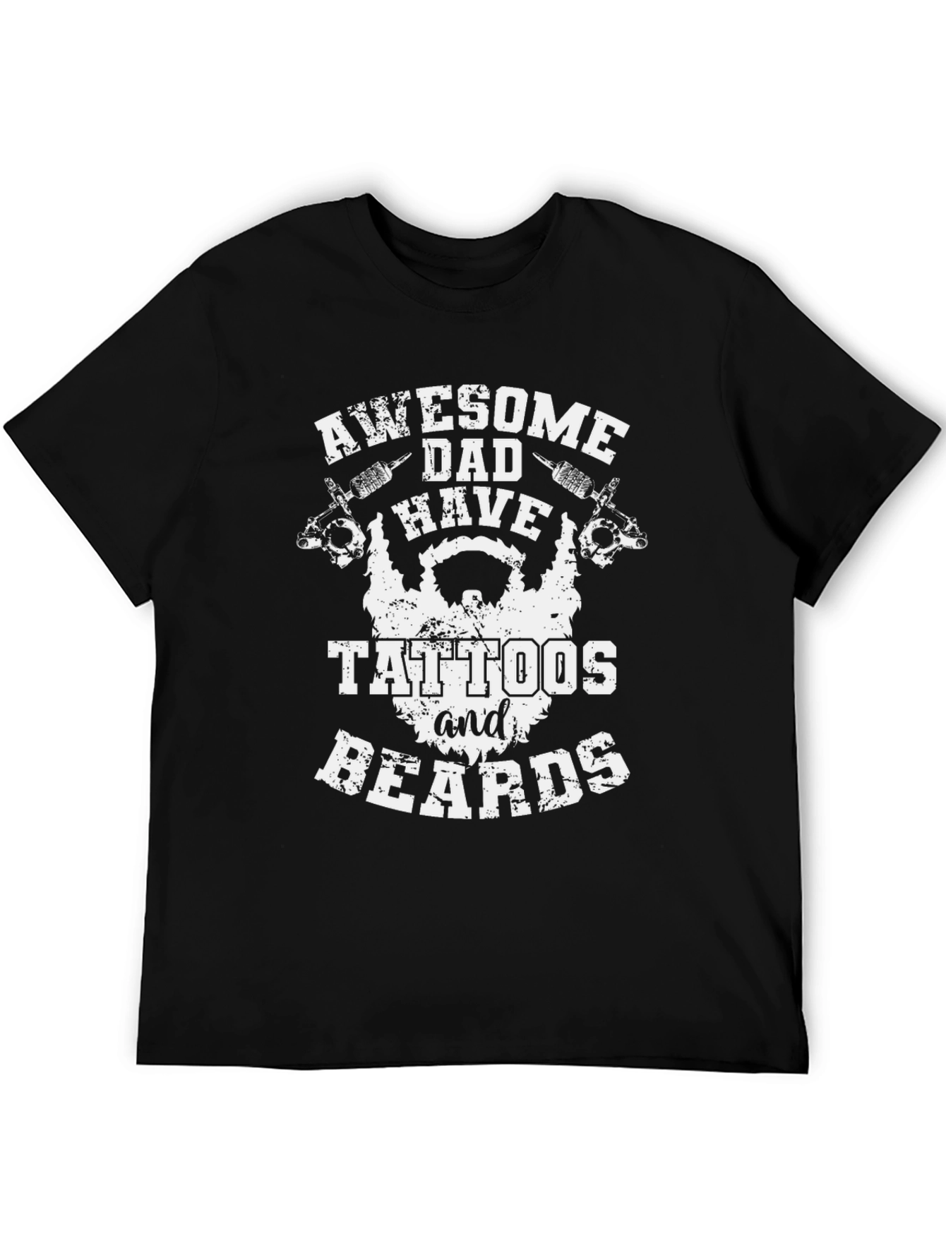 Awesome Dad Tattoos & Beards Graphic Tee