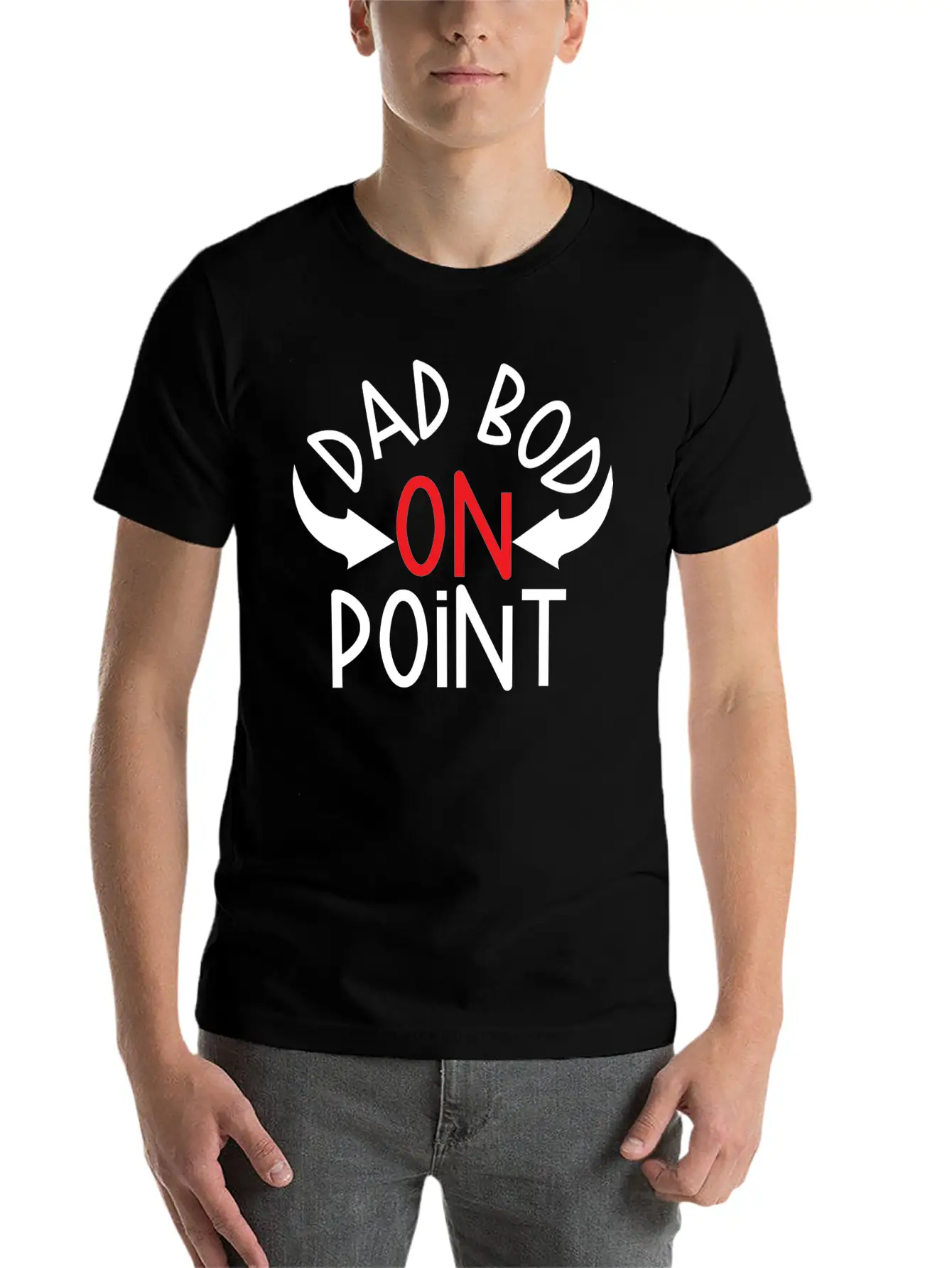 Dad Bod On Point, Fathers Day Unisex Casual T-Shirt – Clean Design For Daily Comfort