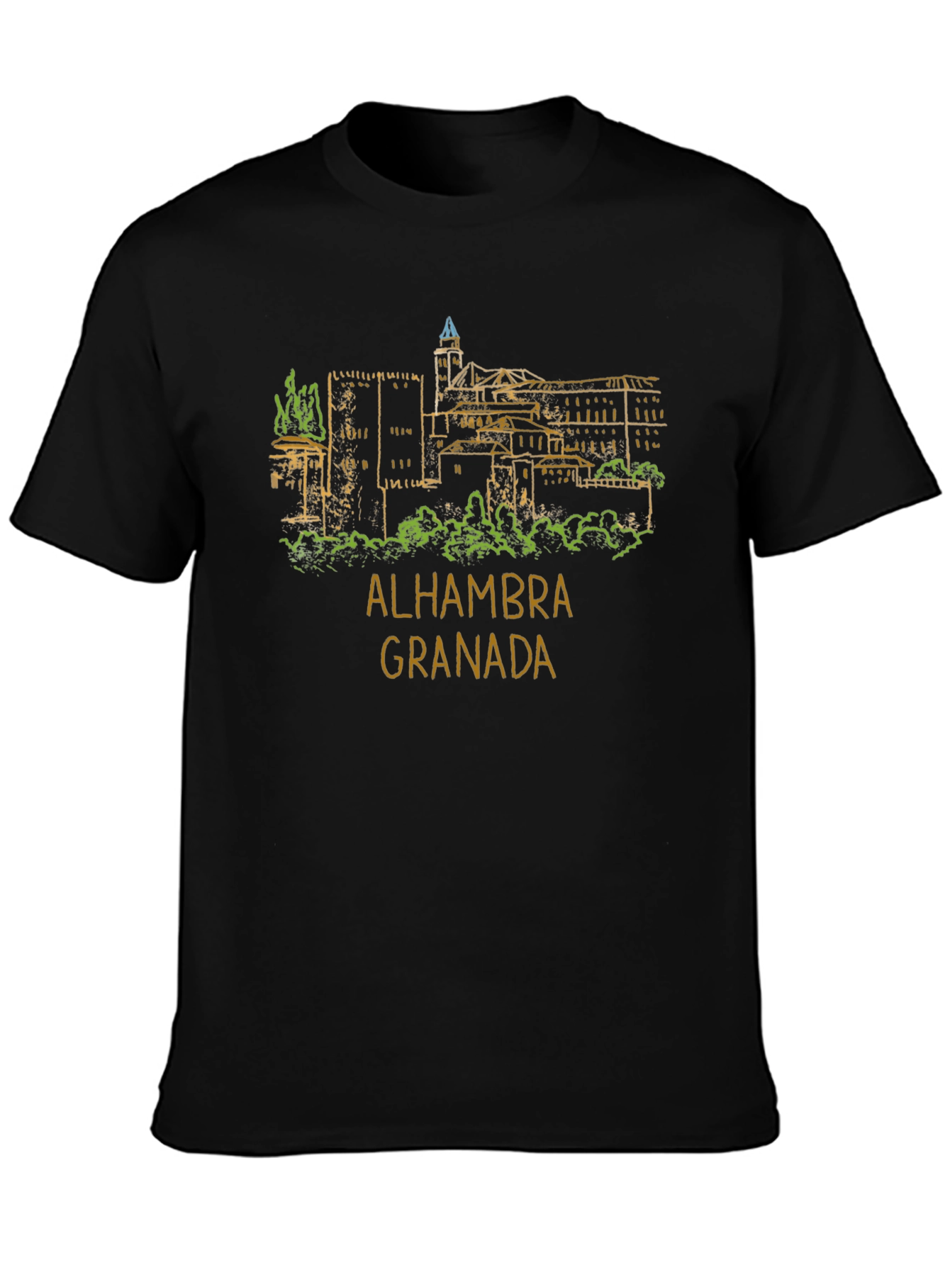 Alhambra Granada Graphic Tee - Classic Black