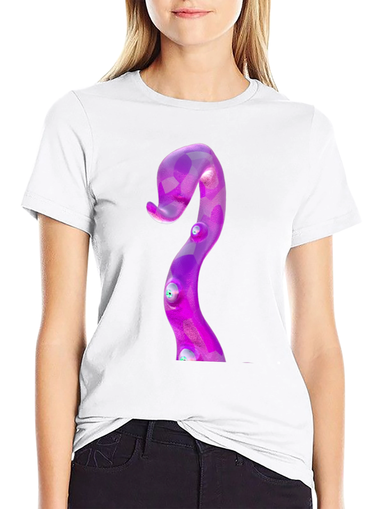 Purple Tentacle Graphic Tee - Kraken Design