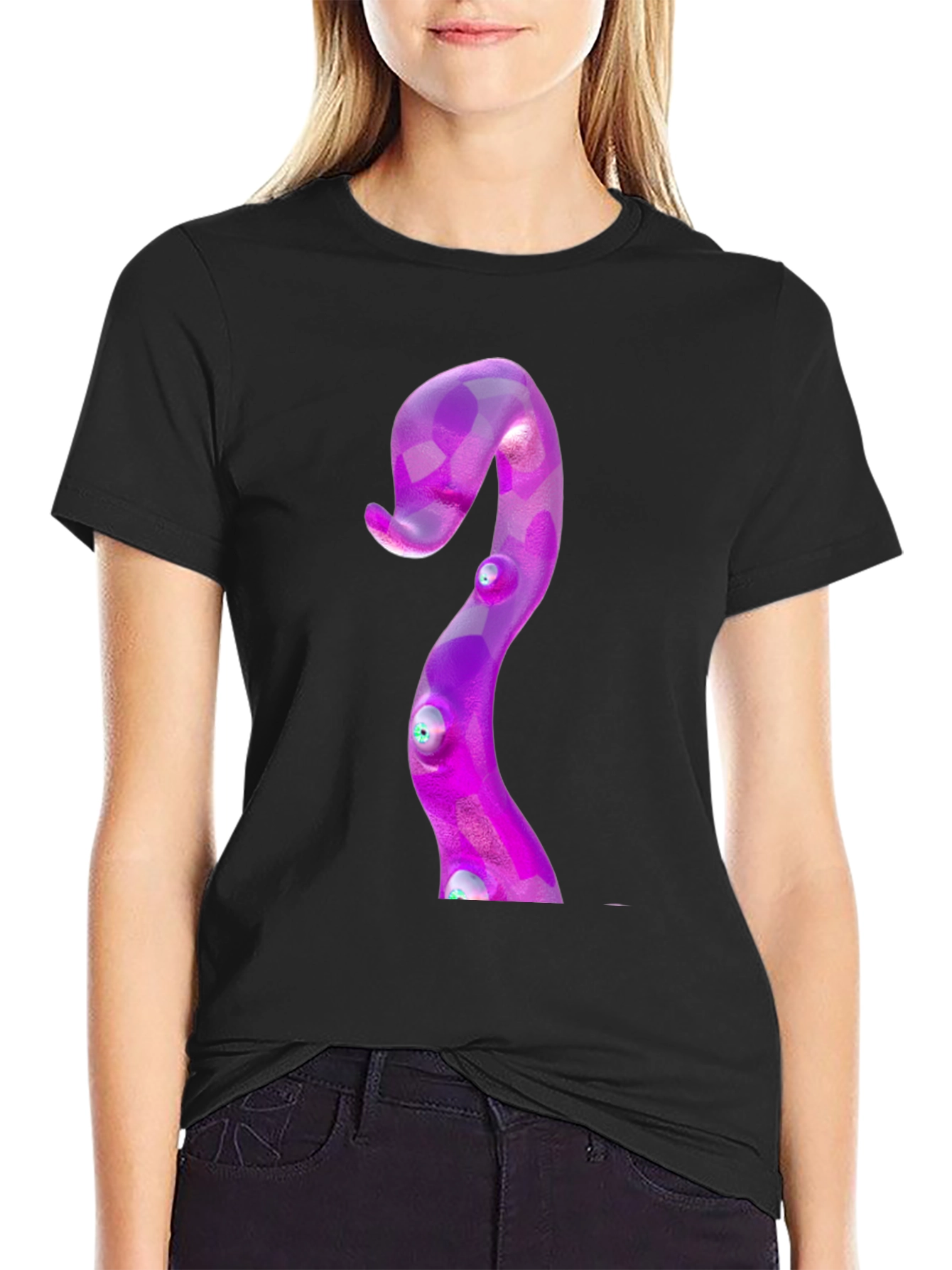 Purple Tentacle Graphic Tee - Kraken Design