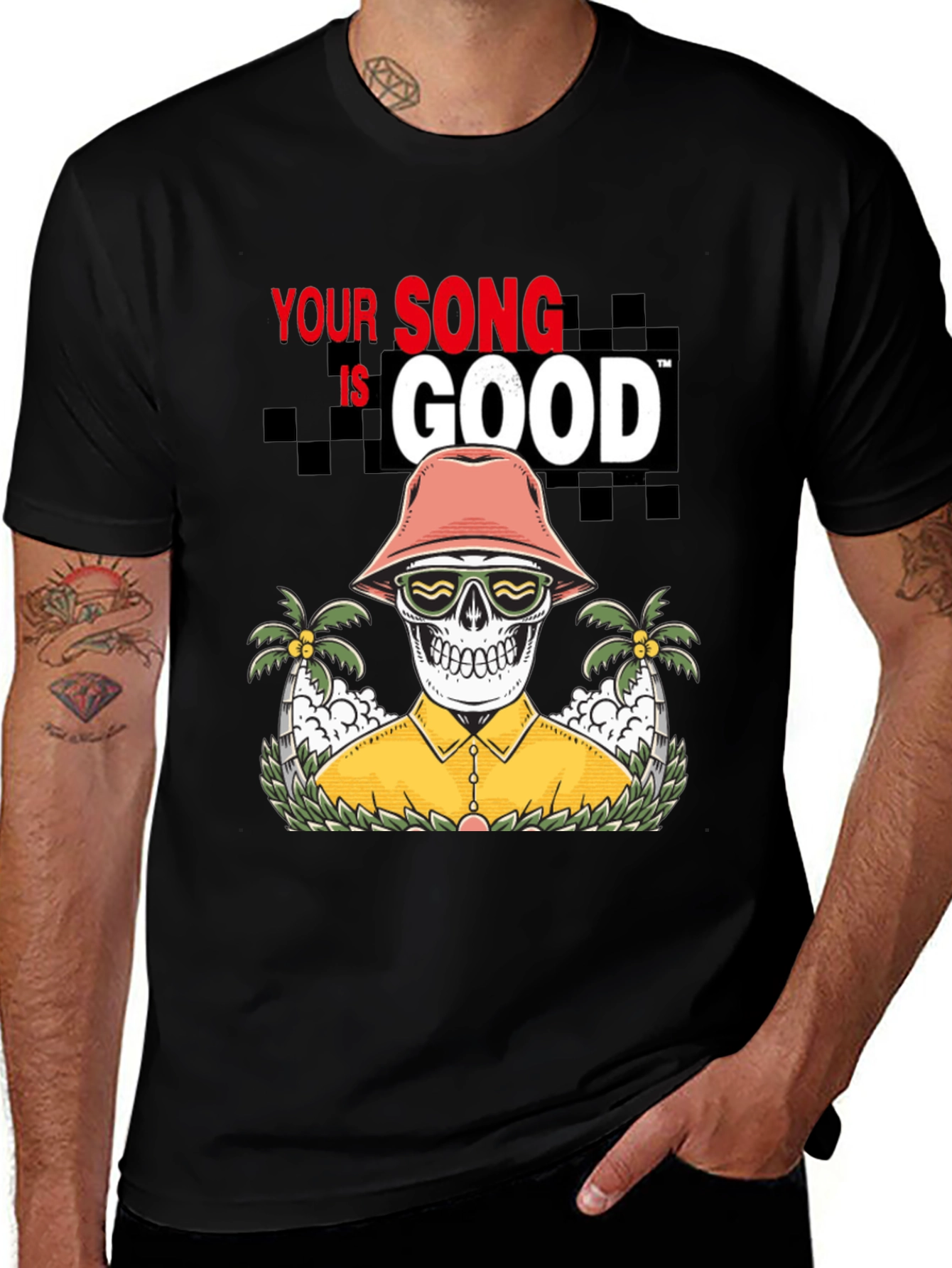 Your Song is Good T-shirt Skeleton Graphic