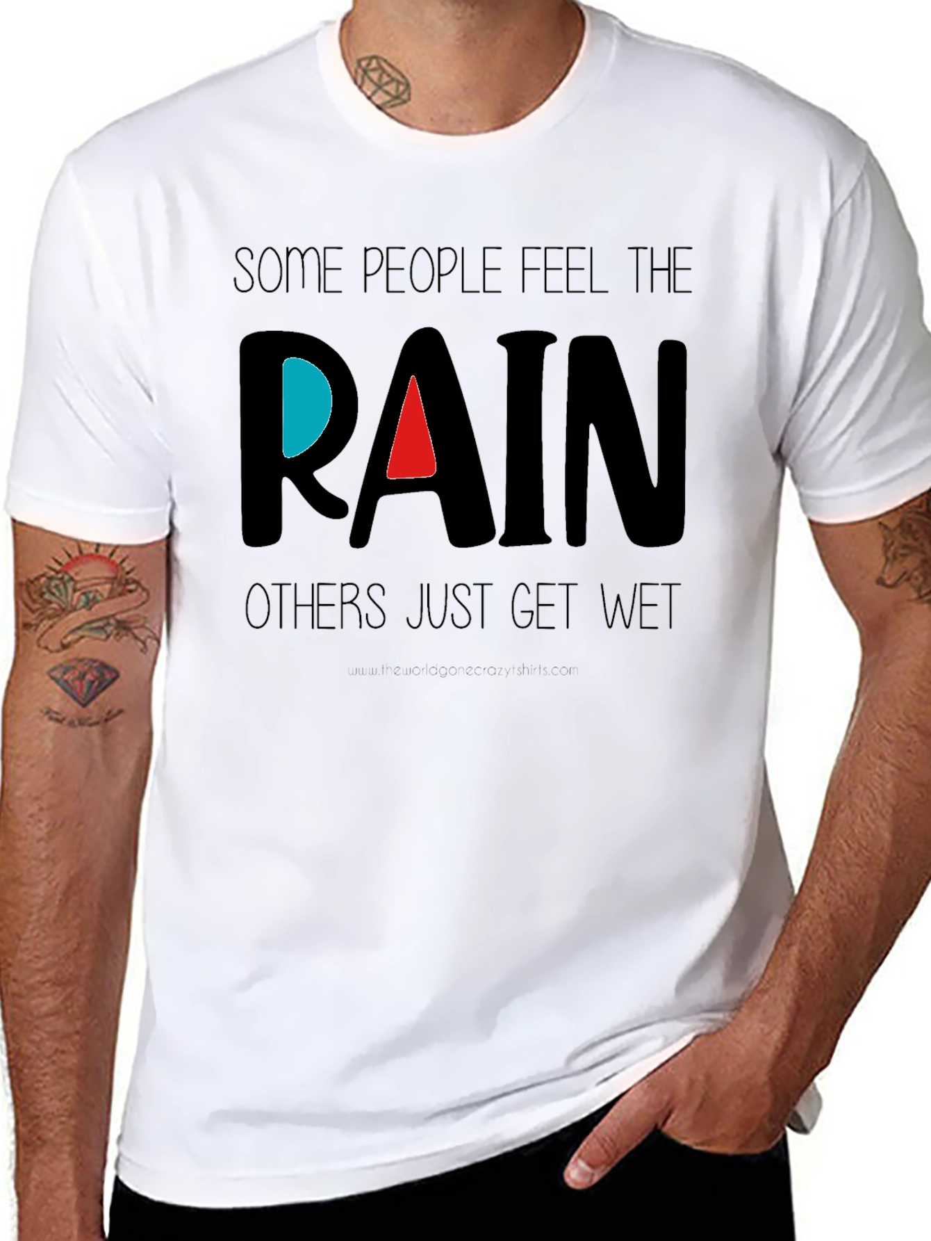 Feel the Rain Graphic Tee - Inspirational T-Shirt