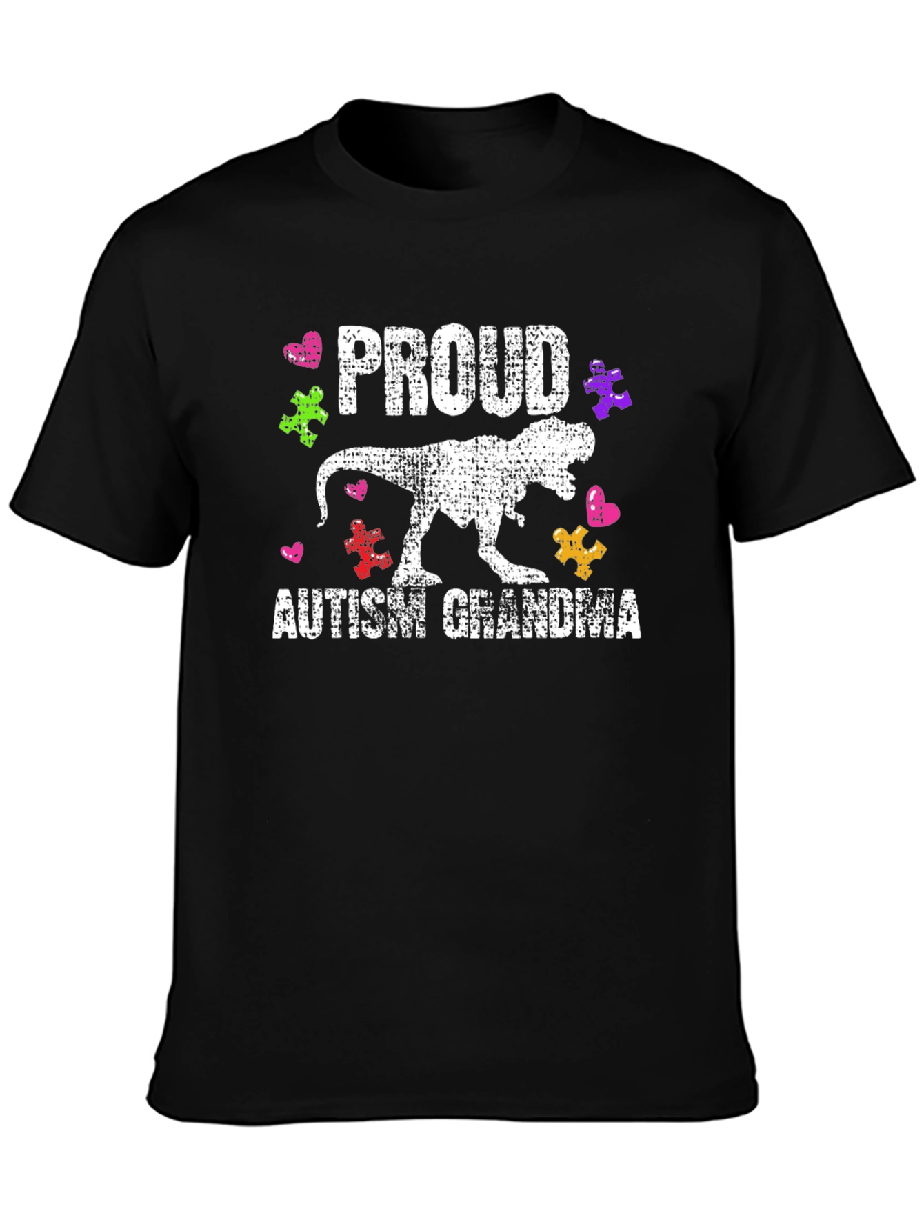 Proud Autism Grandma T-Rex T-Shirt