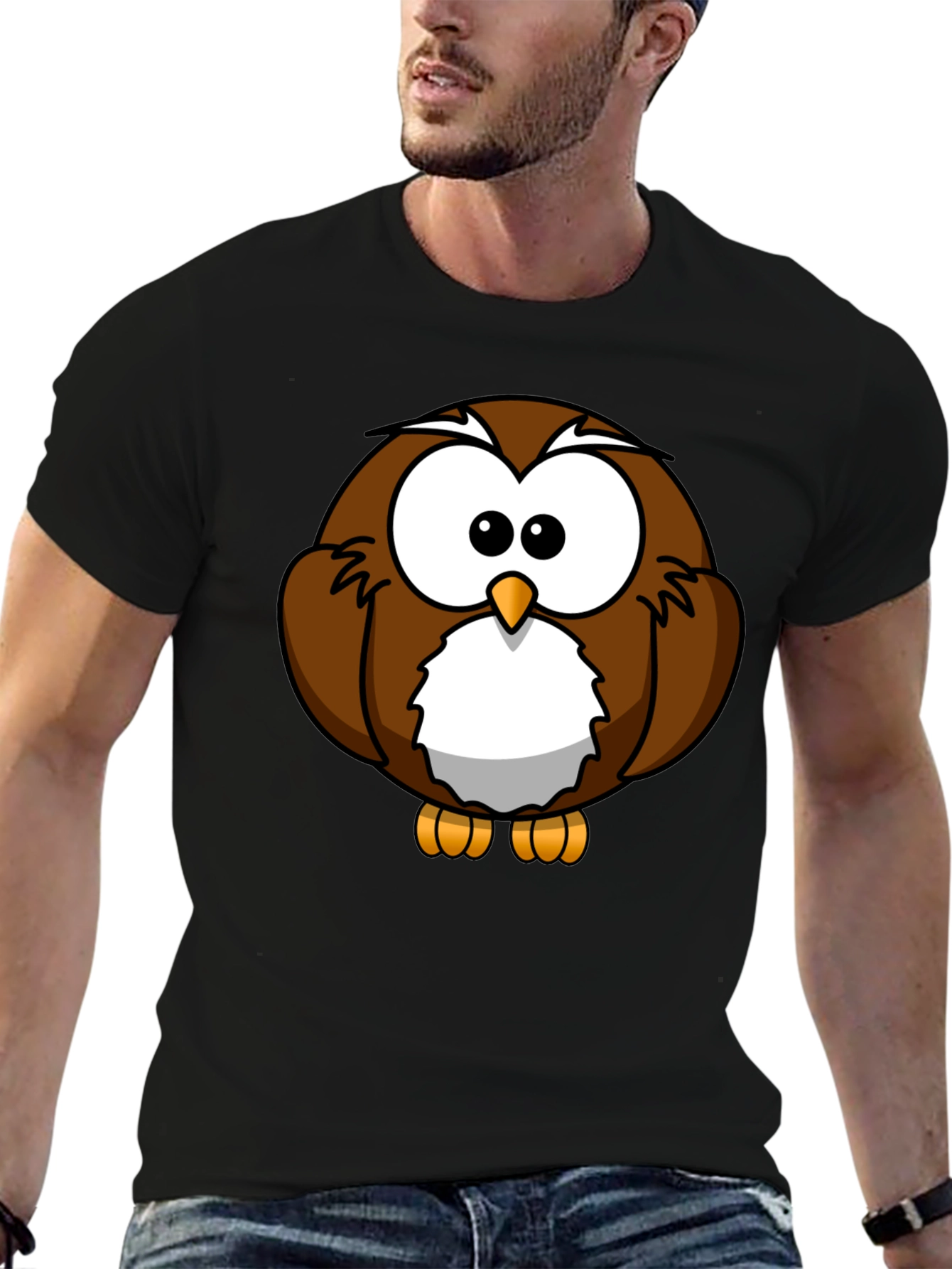 Cartoon Owl Graphic T-Shirt