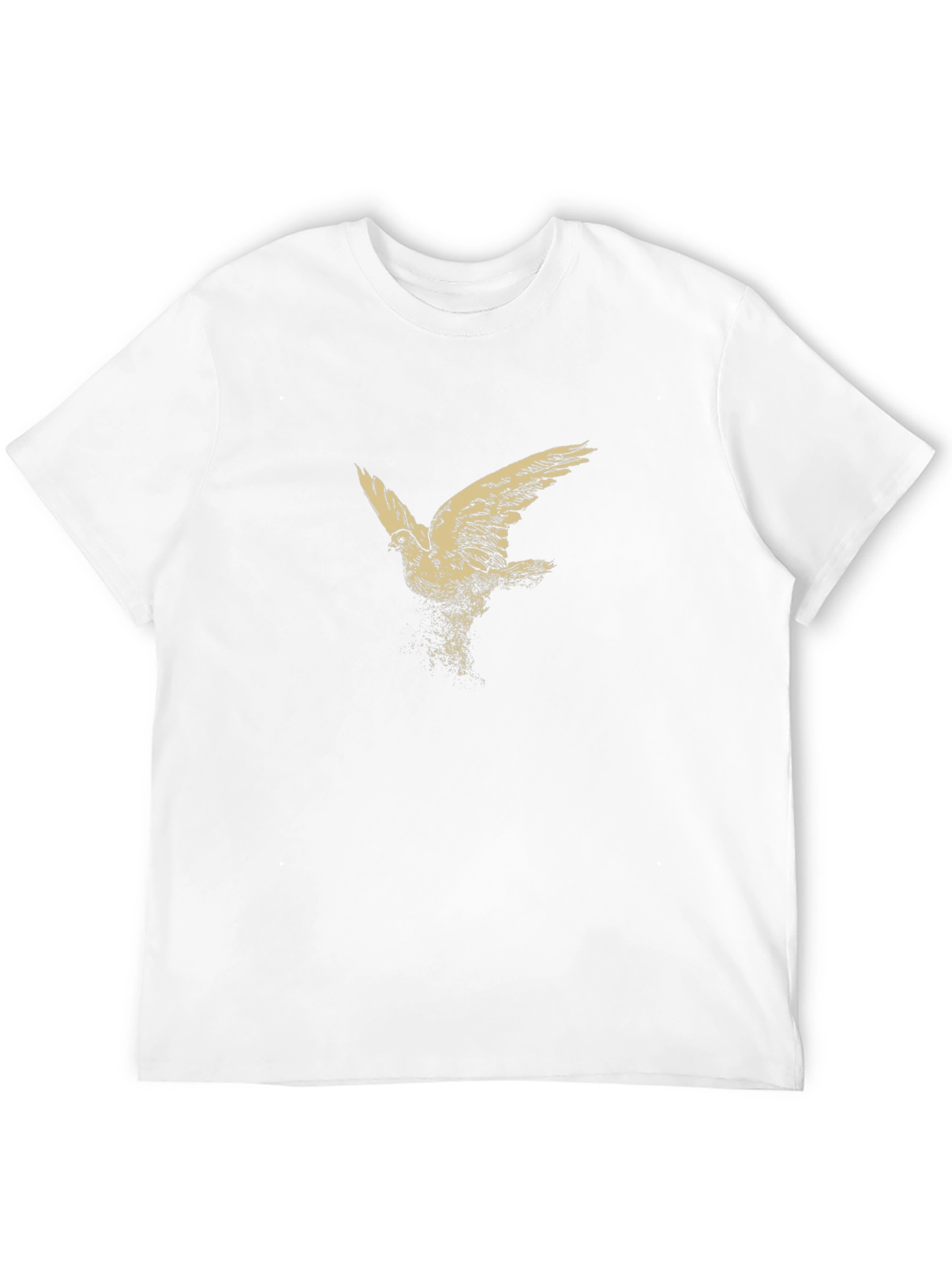 Mens Black T-Shirt with Bird Print