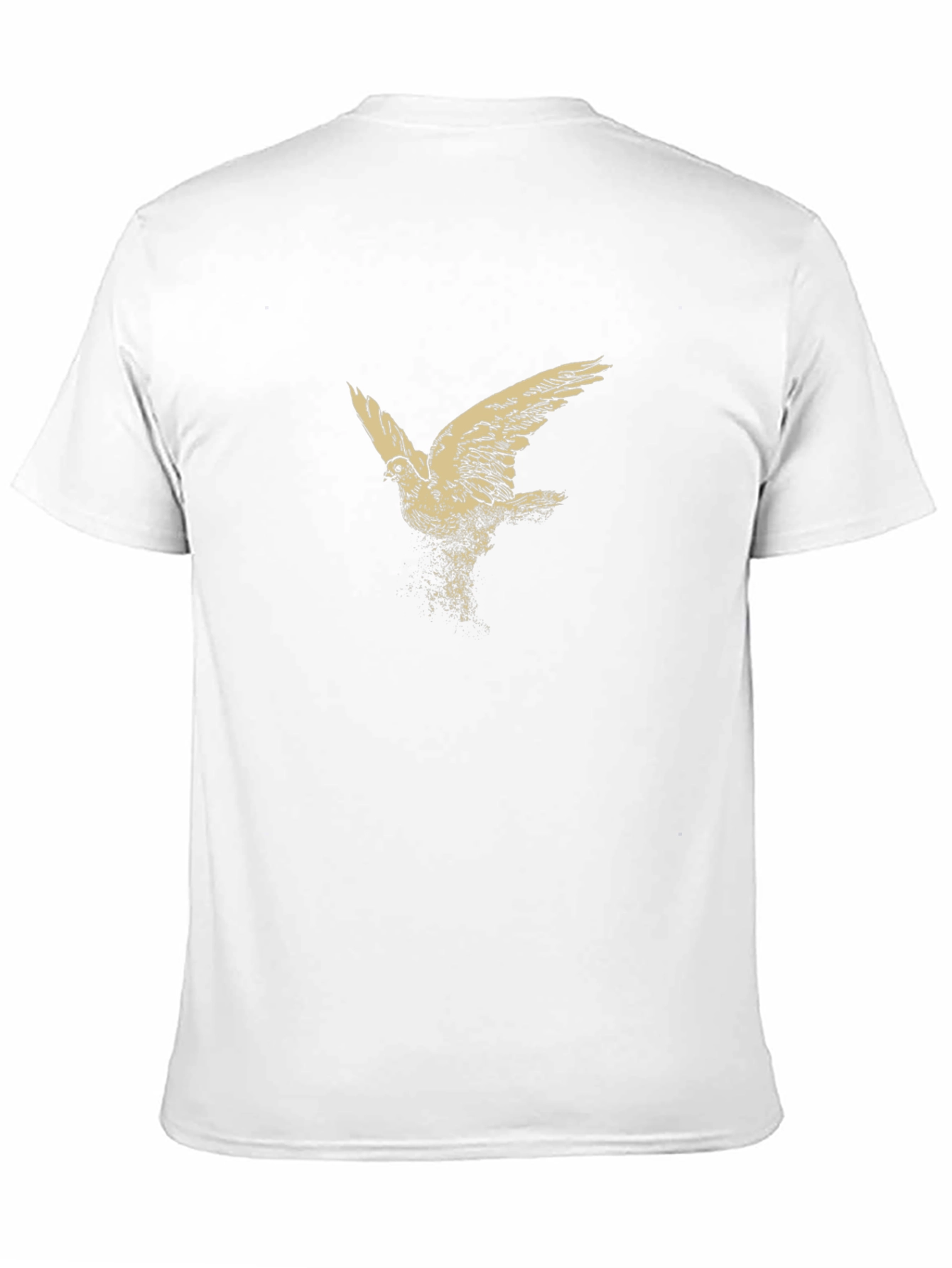 Mens Black T-Shirt with Bird Print