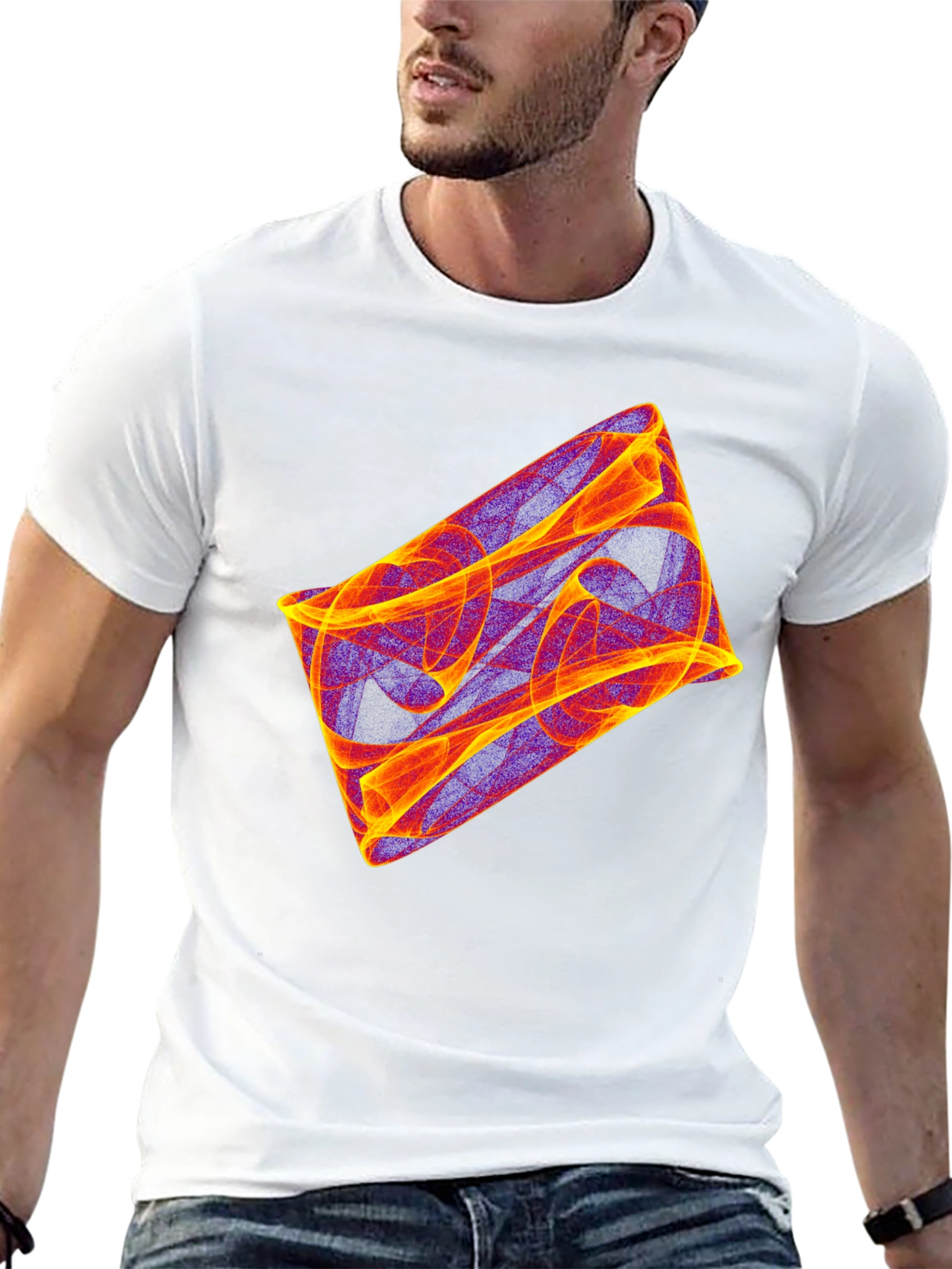 Abstract Graphic Black T-Shirt - Modern Art Tee
