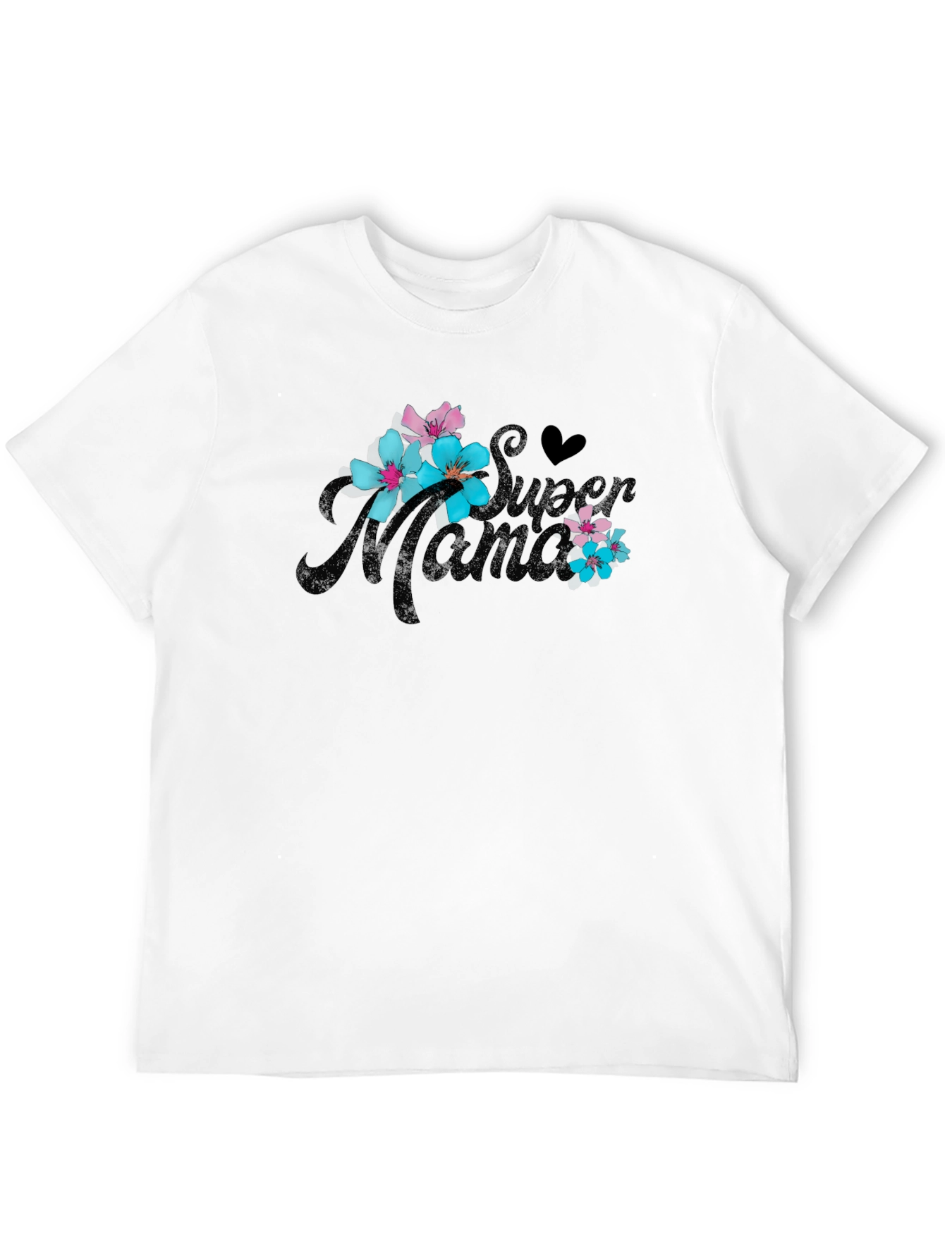 Super Mama Floral T-Shirt - Black