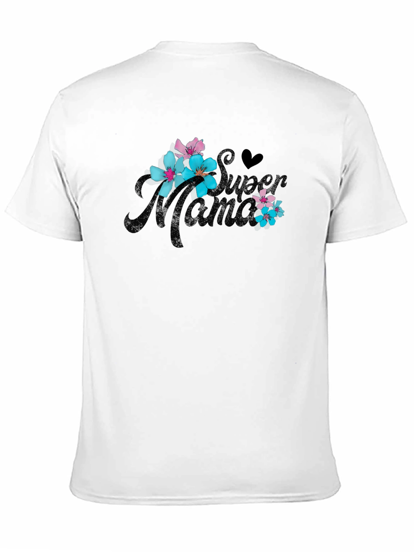 Super Mama Floral T-Shirt - Black