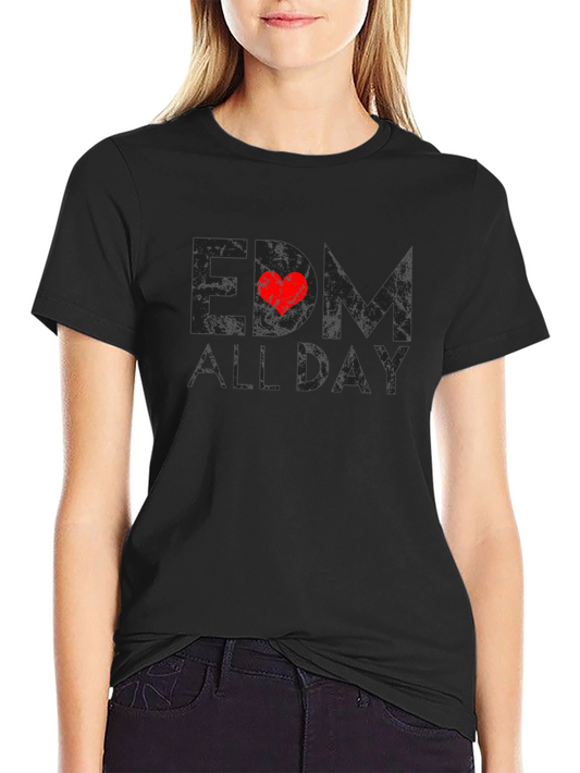 EDM All Day Black T-Shirt - Music Lover Tee