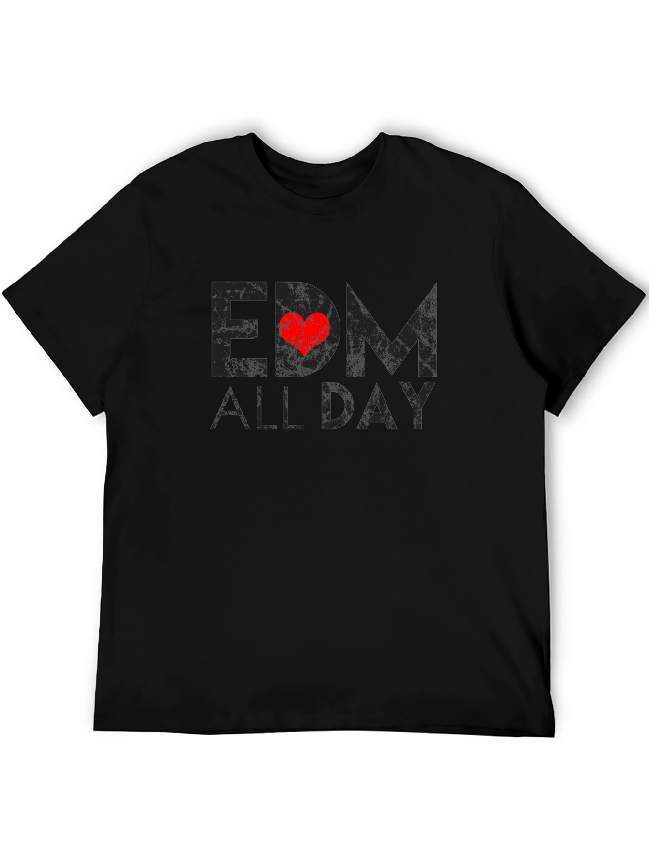 EDM All Day Black T-Shirt - Music Lover Tee