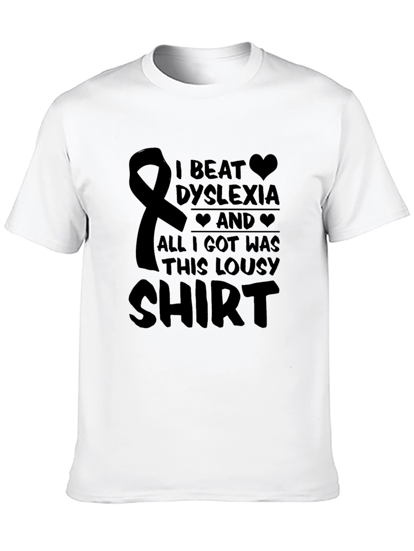 Dyslexia Awareness T-Shirt - I Beat Dyslexia