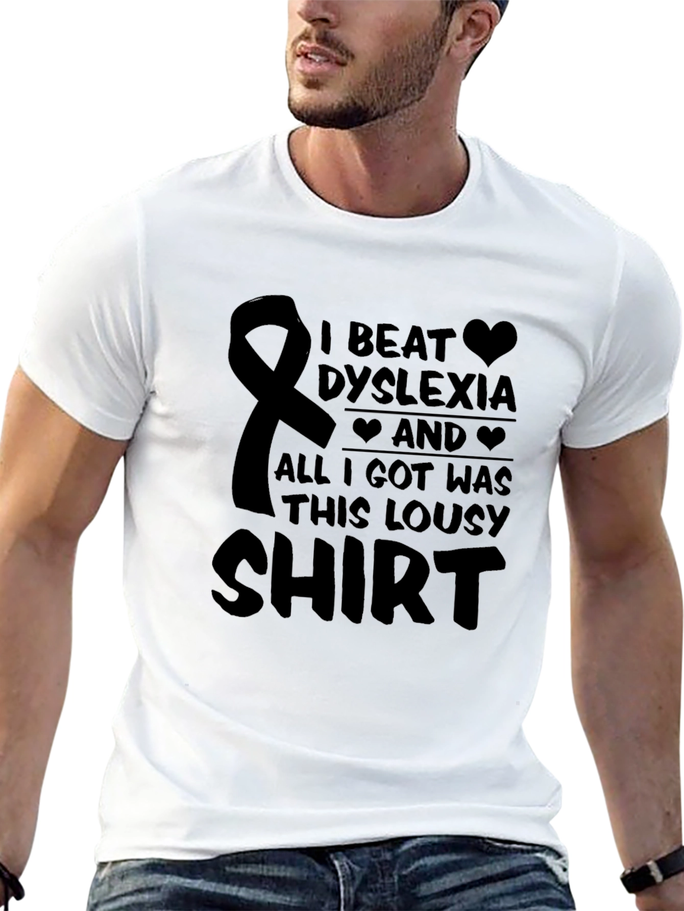 Dyslexia Awareness T-Shirt - I Beat Dyslexia