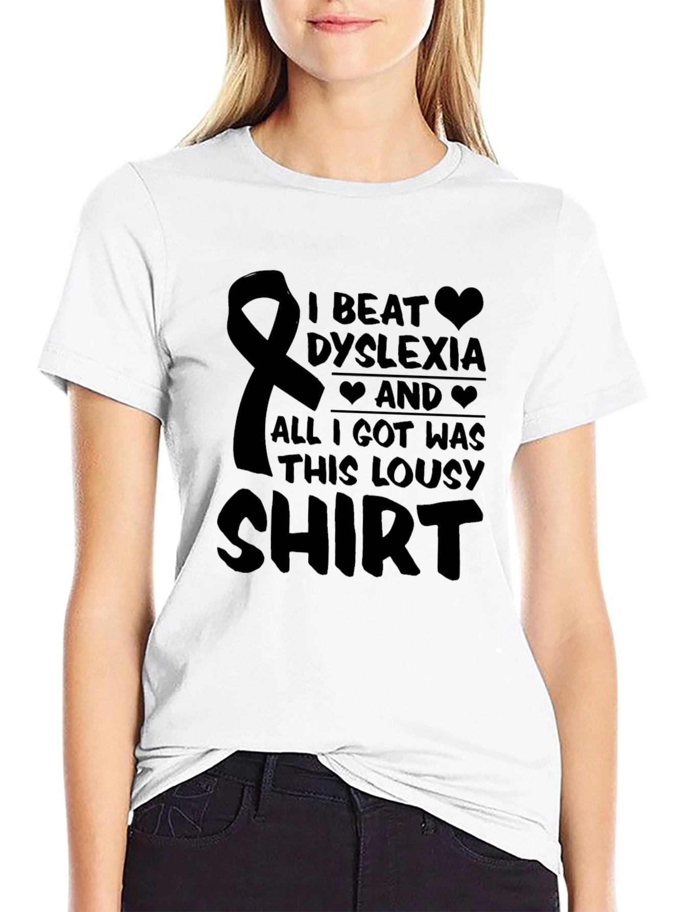 Dyslexia Awareness T-Shirt - I Beat Dyslexia