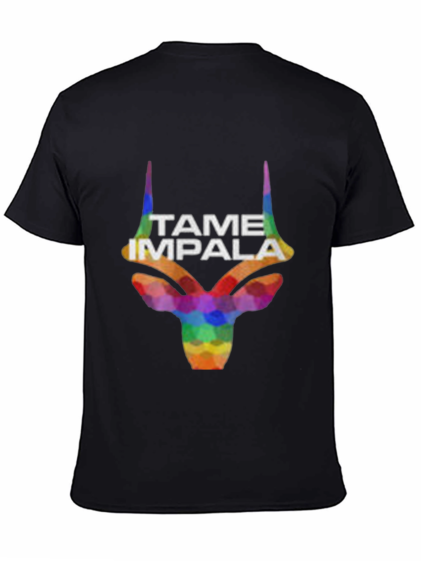 Tame Impala Rainbow Graphic Black T-Shirt
