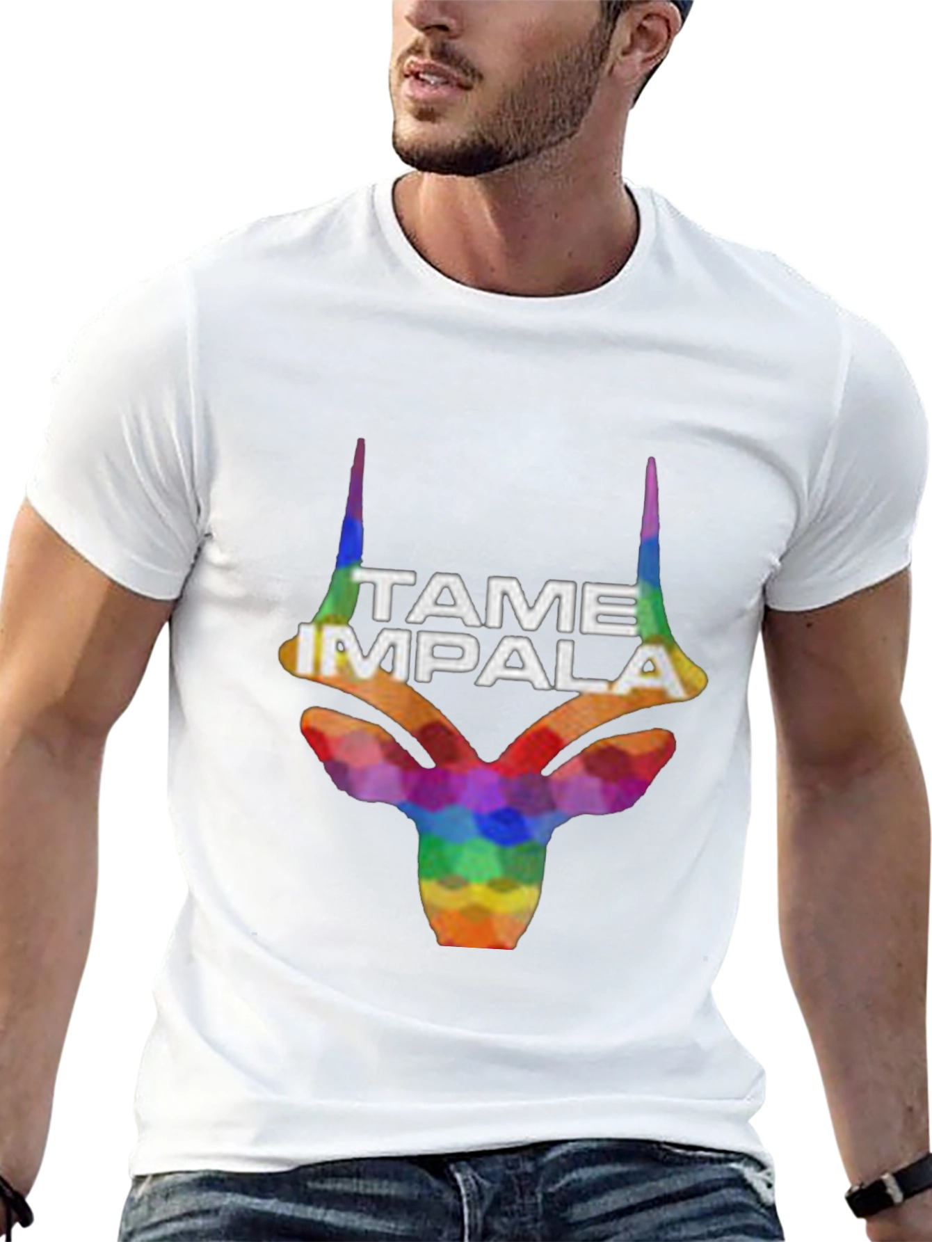 Tame Impala Rainbow Graphic Black T-Shirt