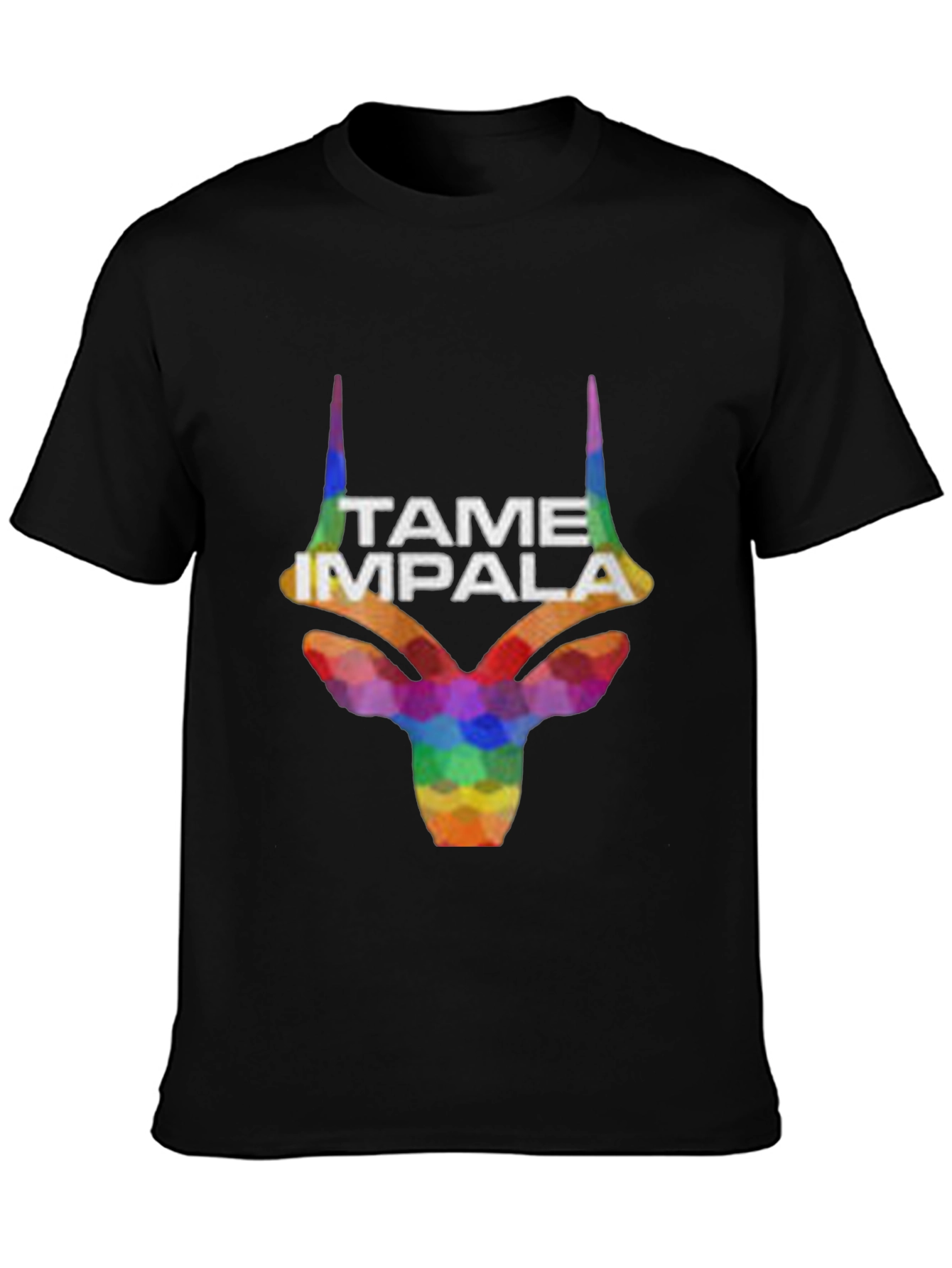 Tame Impala Rainbow Graphic Black T-Shirt