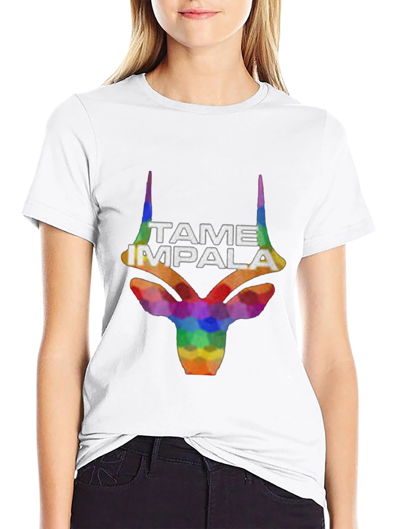 Tame Impala Rainbow Graphic Black T-Shirt