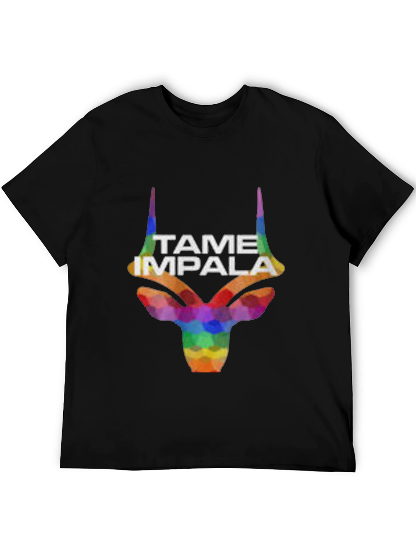 Tame Impala Rainbow Graphic Black T-Shirt