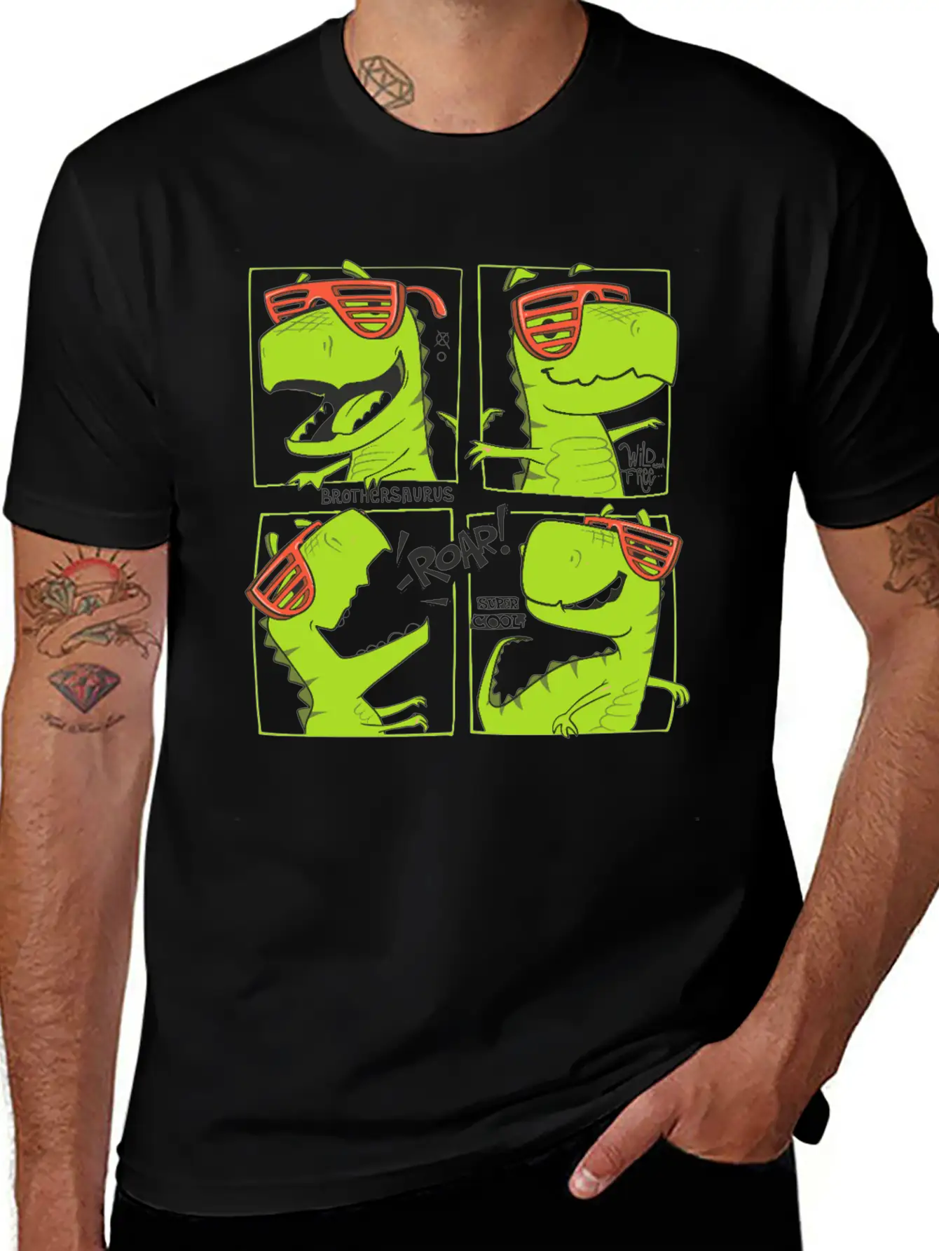 Dinosaurs Unisex Casual T-Shirt – Clean Design For Daily Comfort