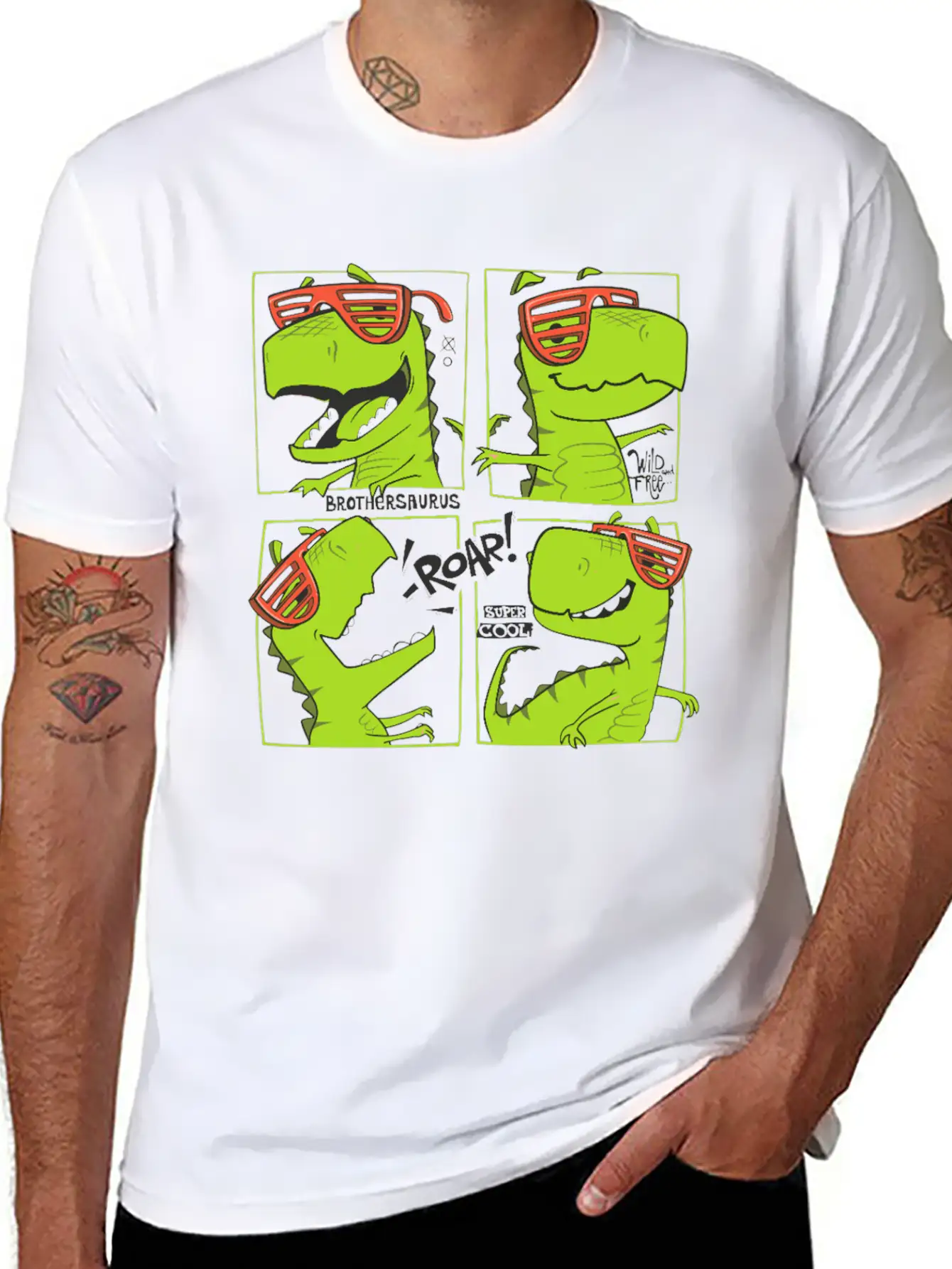 Dinosaurs Unisex Casual T-Shirt – Clean Design For Daily Comfort