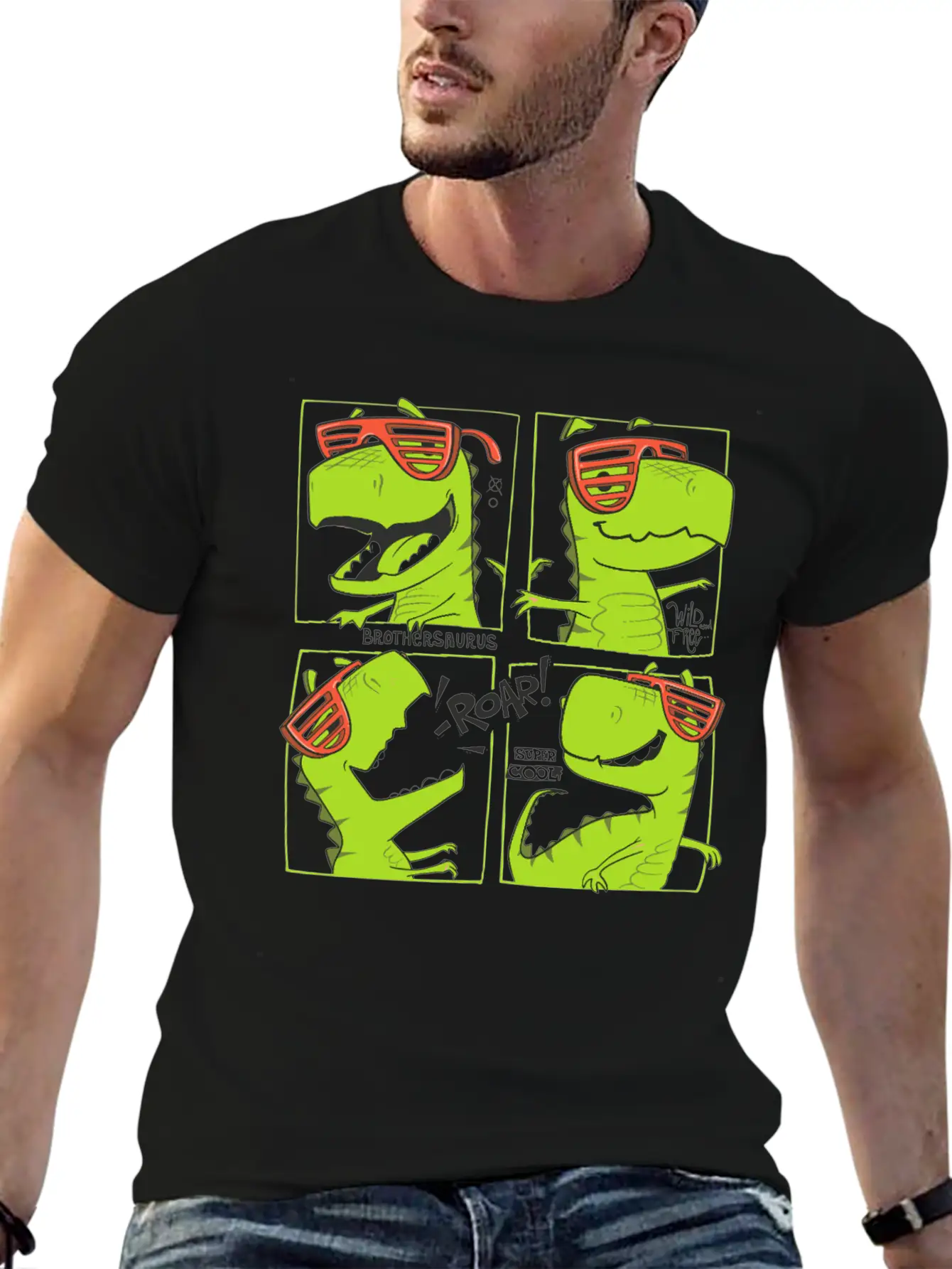 Dinosaurs Unisex Casual T-Shirt – Clean Design For Daily Comfort