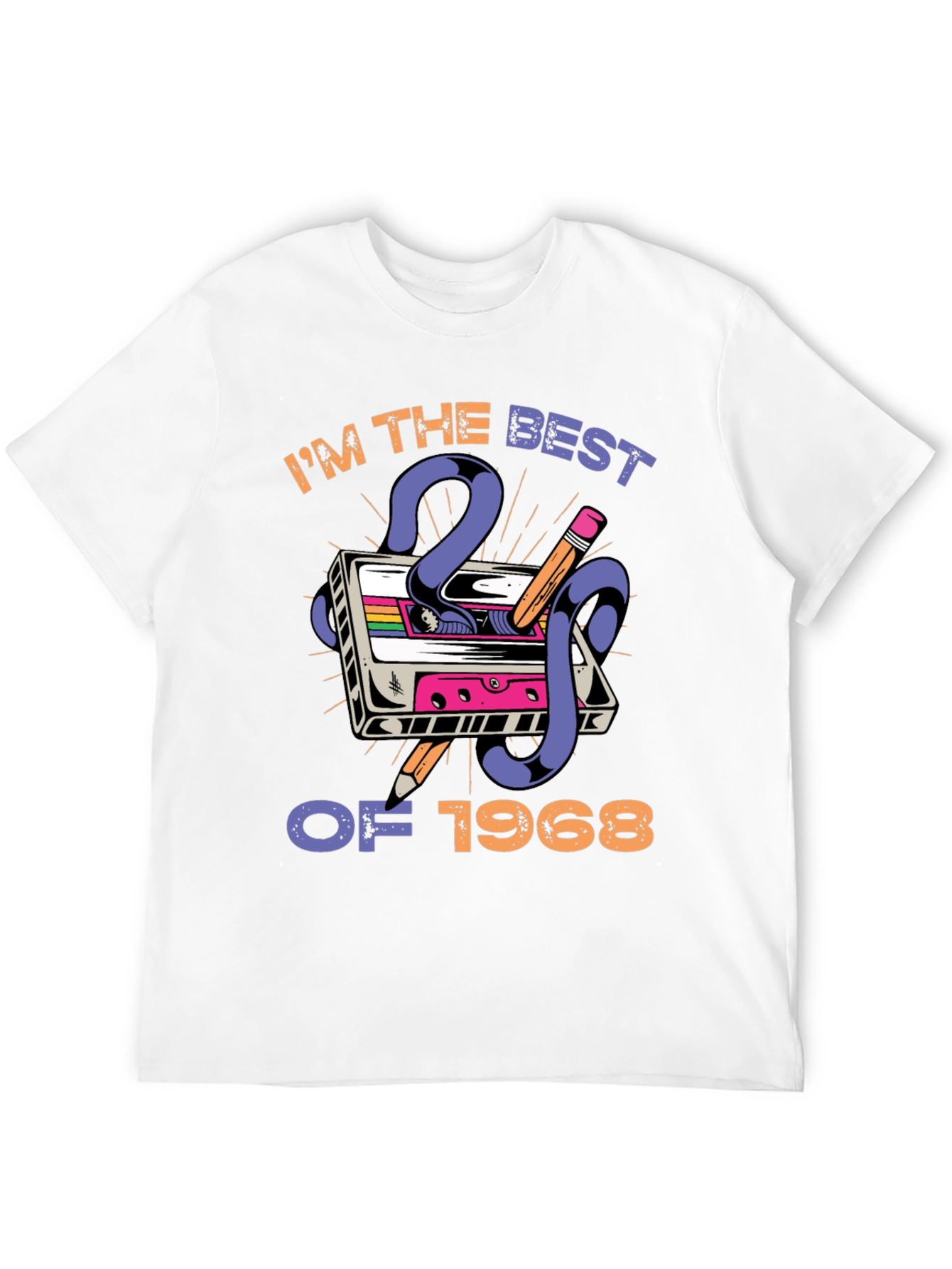 Retro Cassette Tape Best of 1968 Graphic T-Shirt
