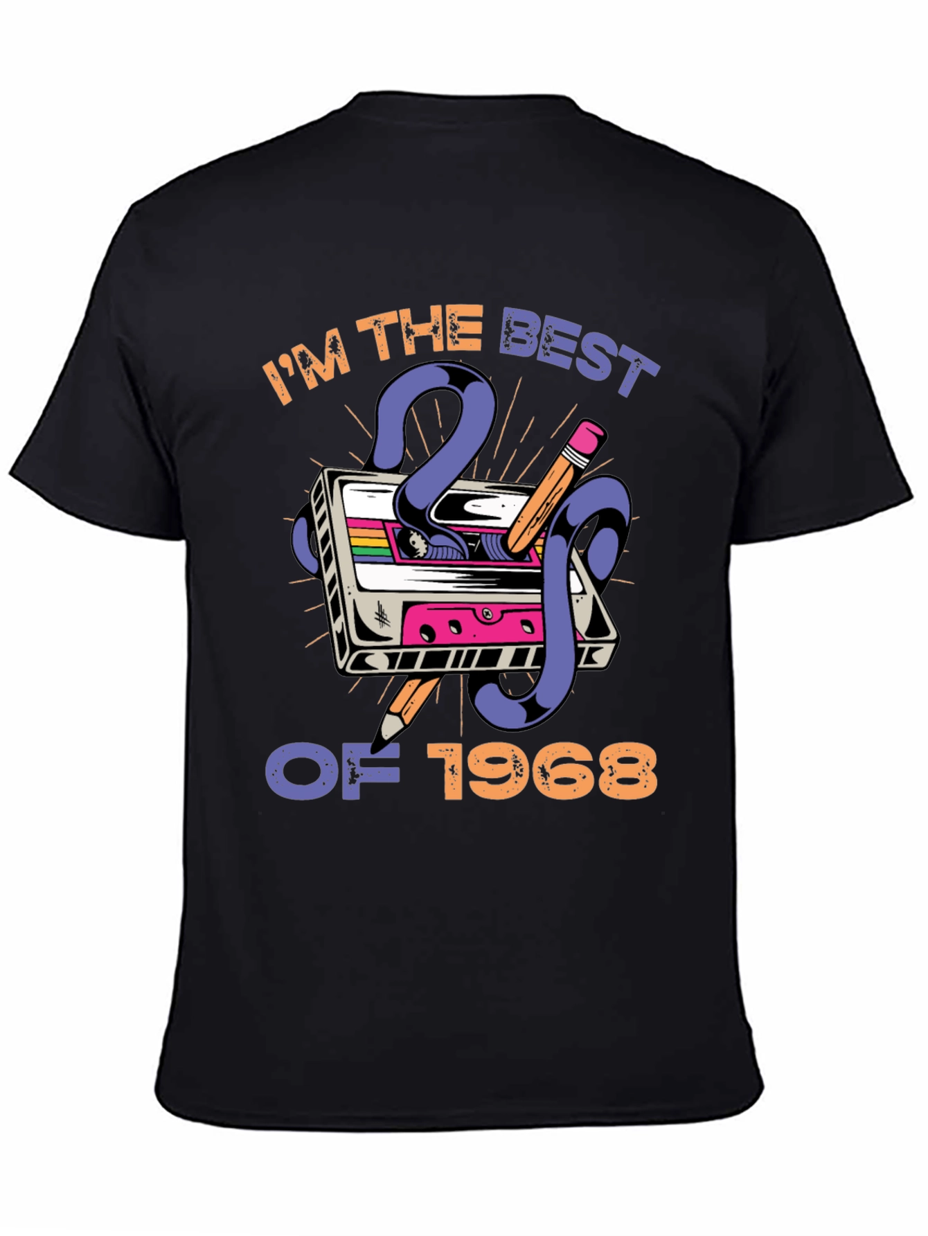 Retro Cassette Tape Best of 1968 Graphic T-Shirt