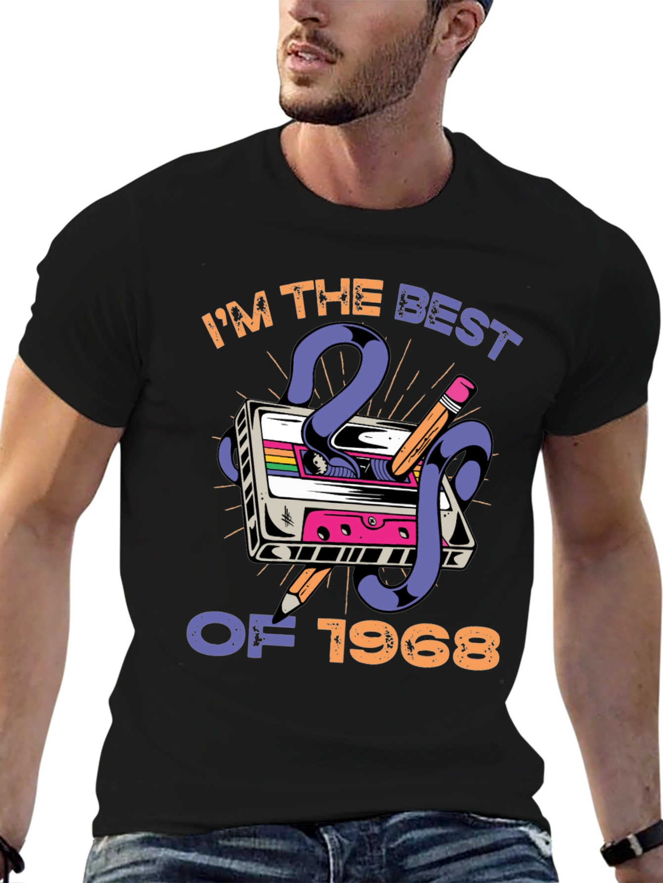 Retro Cassette Tape Best of 1968 Graphic T-Shirt