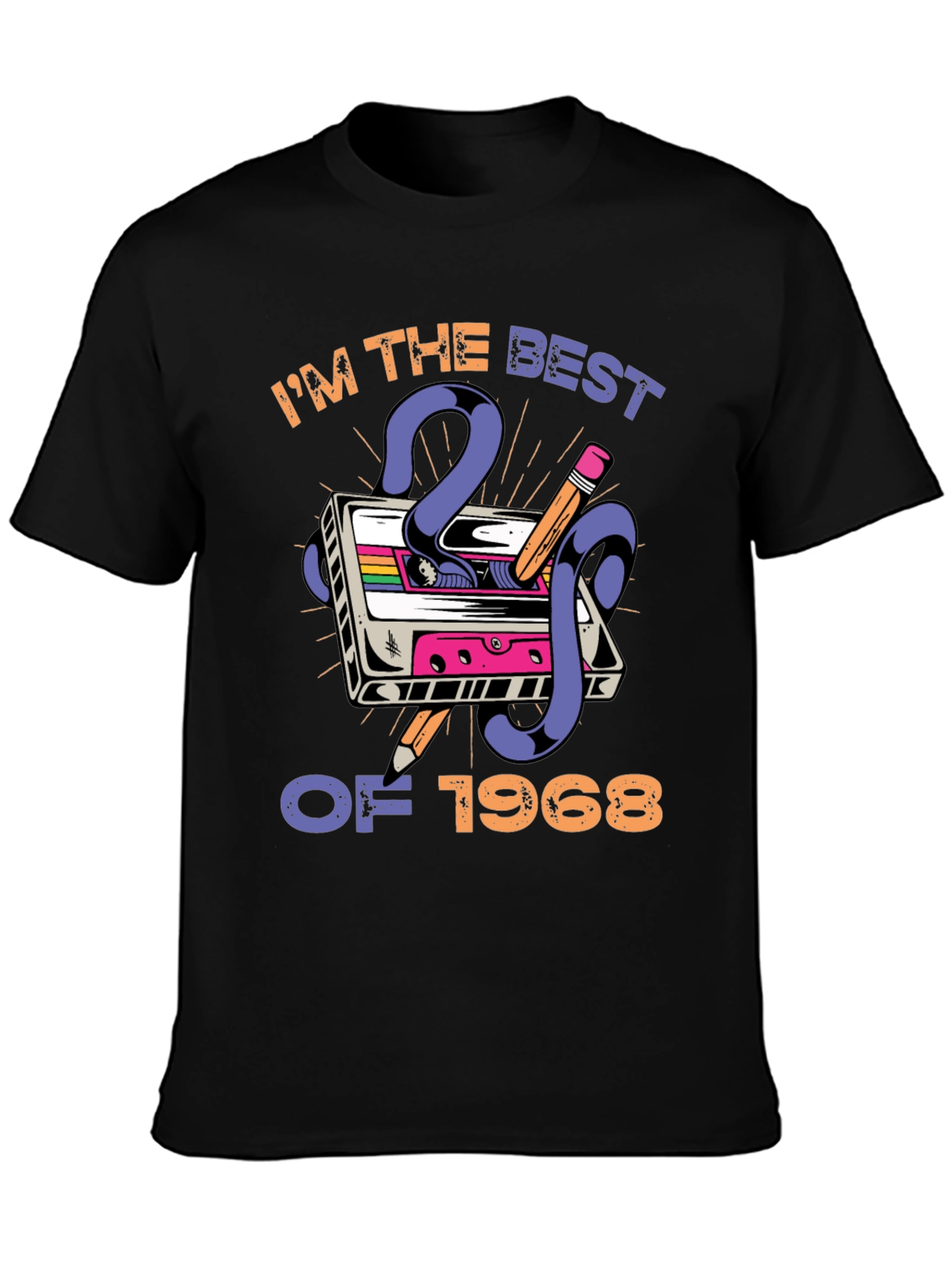 Retro Cassette Tape Best of 1968 Graphic T-Shirt