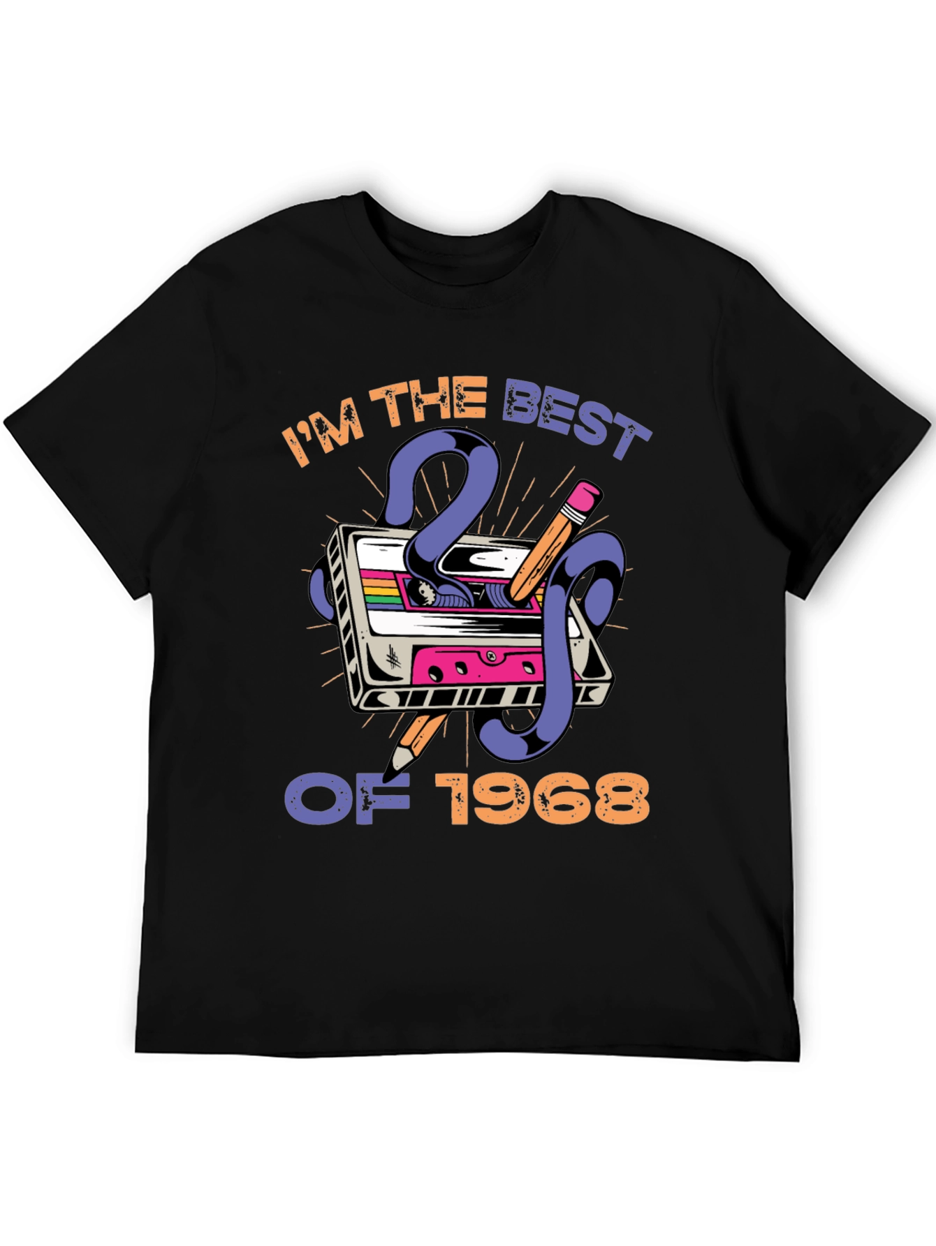 Retro Cassette Tape Best of 1968 Graphic T-Shirt